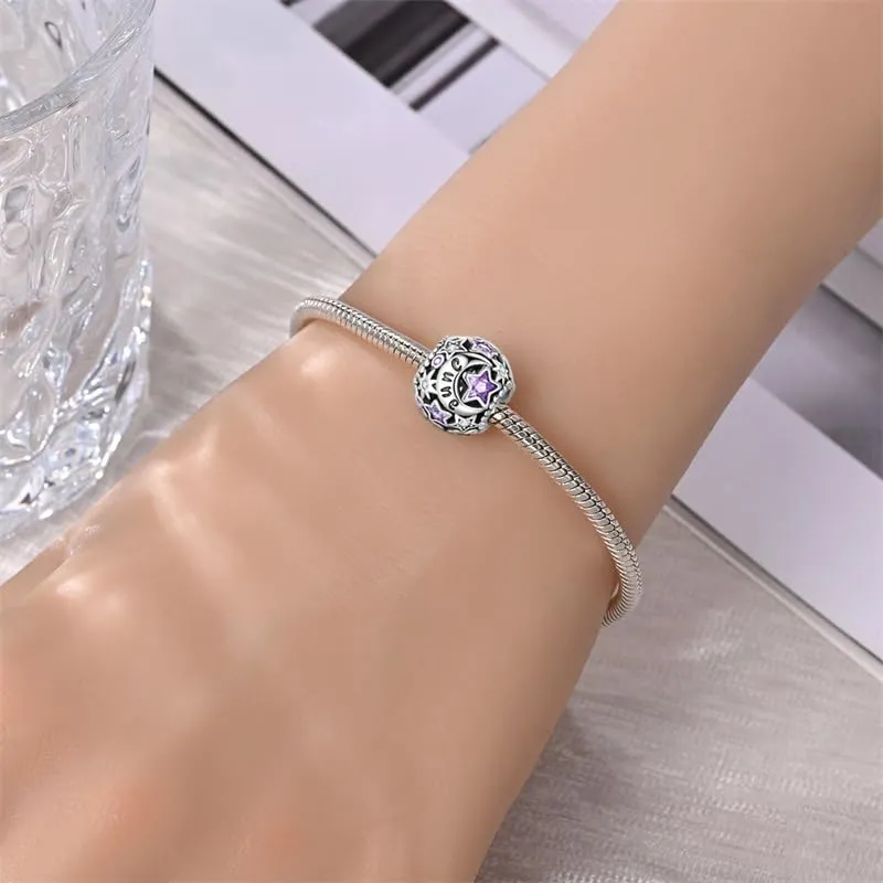 KUNSIR Ciondolo in Argento Sterling 925 con Cubic Zirconia per Braccialetti e Collane Europei - immagine 4