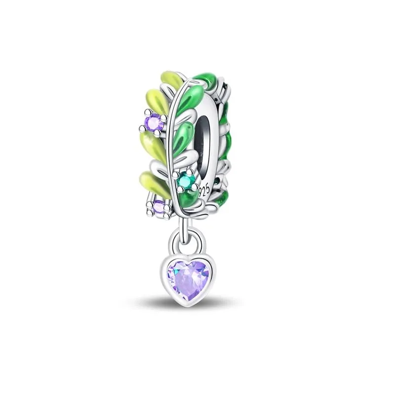 KUNSIR Ciondolo in Argento Sterling 925 con Cubic Zirconia per Braccialetti e Collane Europei - immagine 1