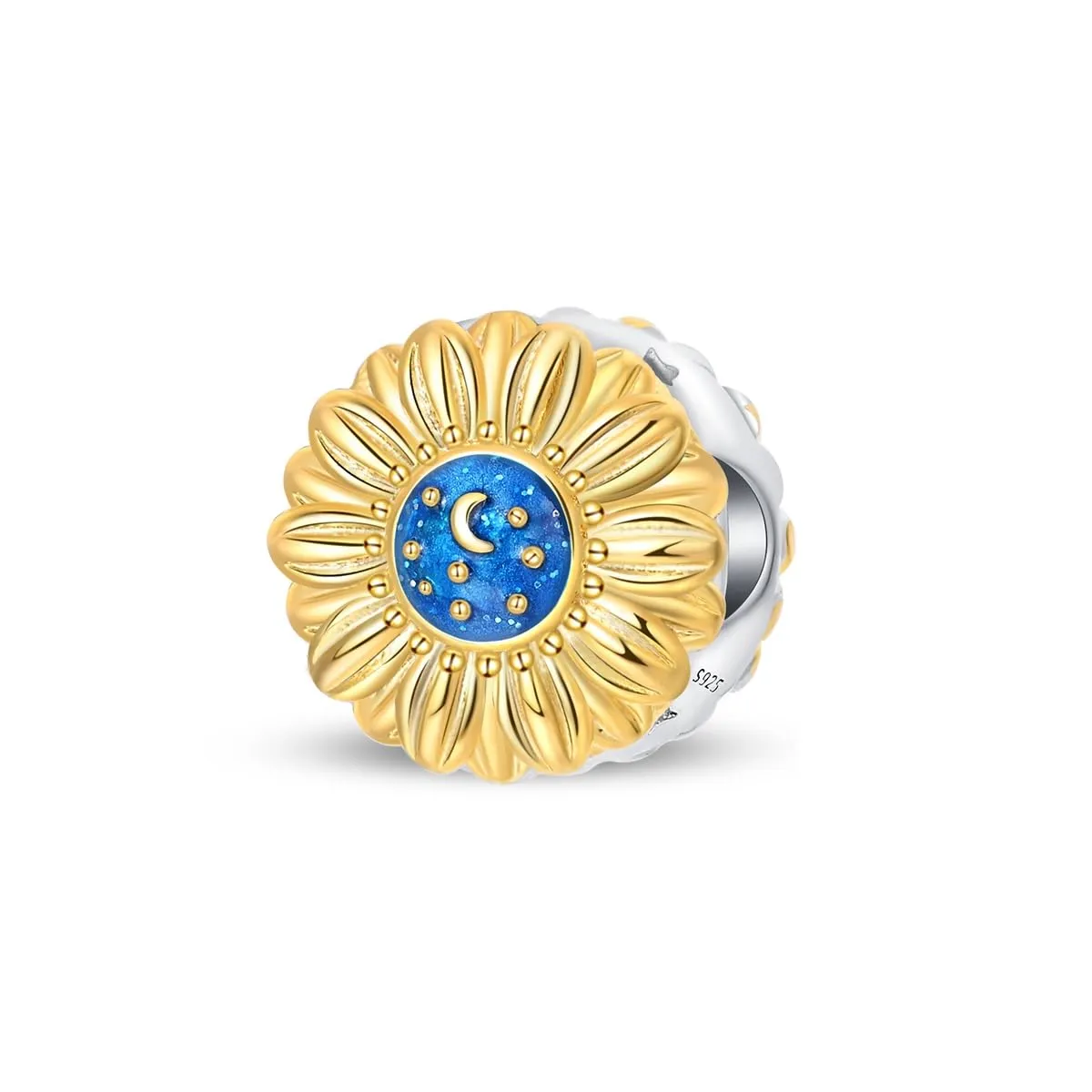 KUNSIR Bead Charm in Argento Sterling 925 con Cubic Zirconia per Braccialetti e Collane Europei - immagine 1