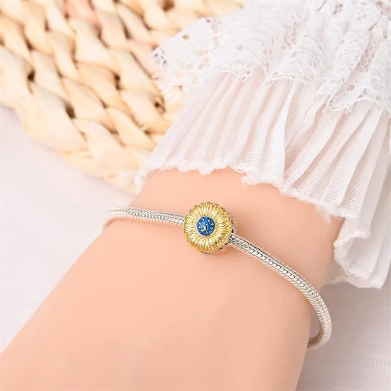 KUNSIR Bead Charm in Argento Sterling 925 con Cubic Zirconia per Braccialetti e Collane Europei - immagine 4