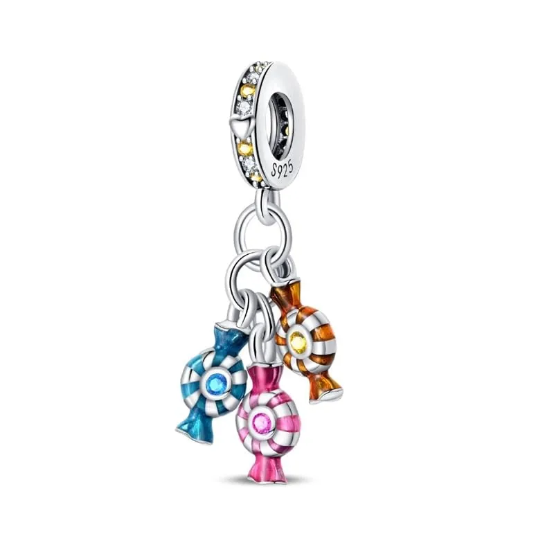 KUNSIR Ciondolo in Argento Sterling 925 con Cubic Zirconia per Braccialetti e Collane Europei - immagine 1