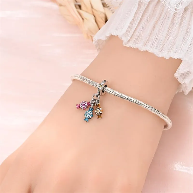 KUNSIR Ciondolo in Argento Sterling 925 con Cubic Zirconia per Braccialetti e Collane Europei - immagine 4