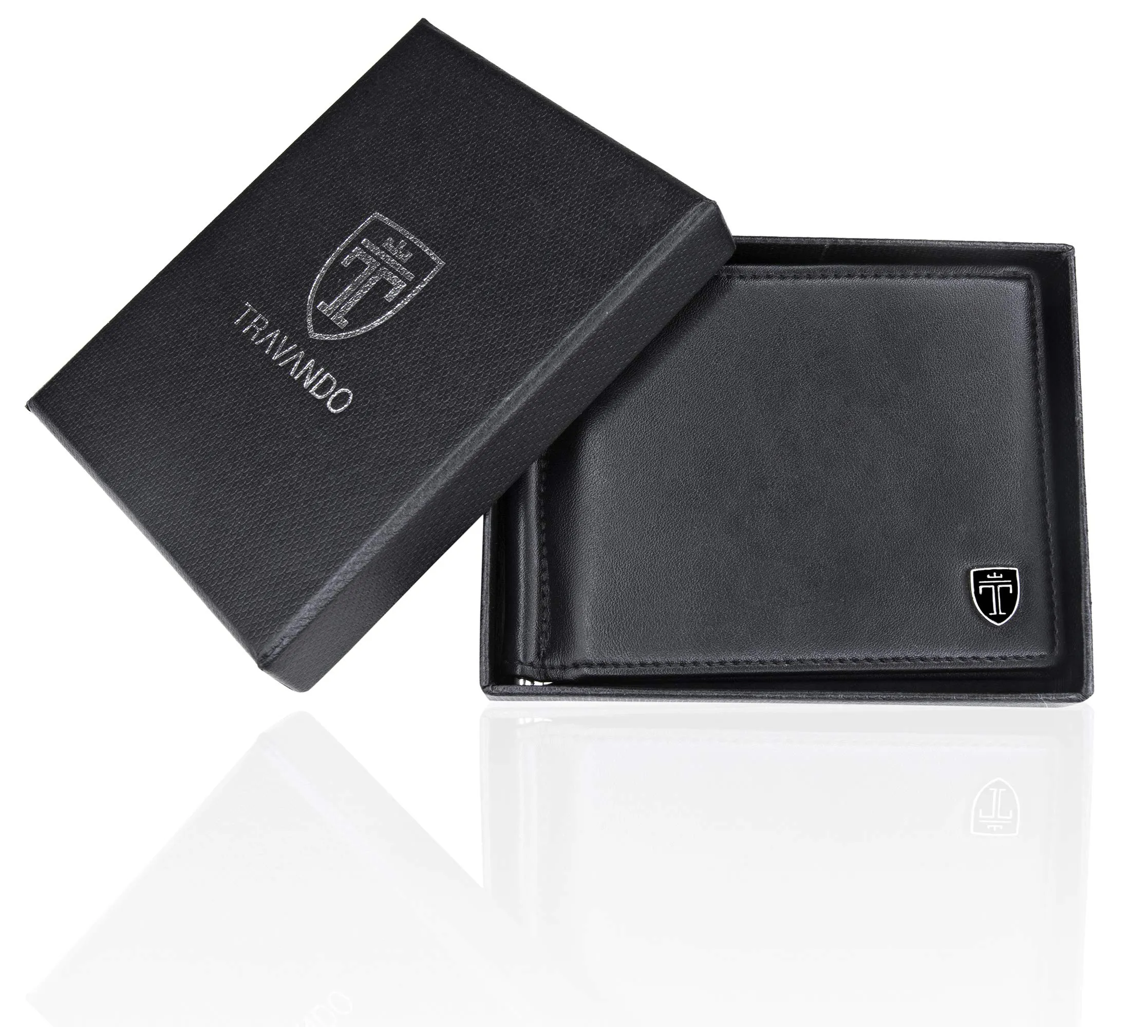 TRAVANDO Vienna Portafoglio Uomo Slim con Protezione RFID e Clip per Contanti - immagine 6