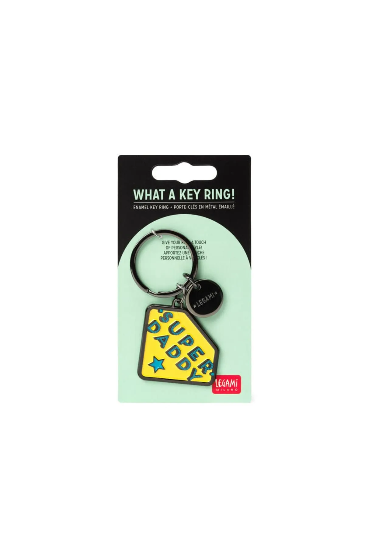 Legami What a Key Ring! Portachiavi in Metallo Smaltato Super Daddy, 7 cm - immagine 3