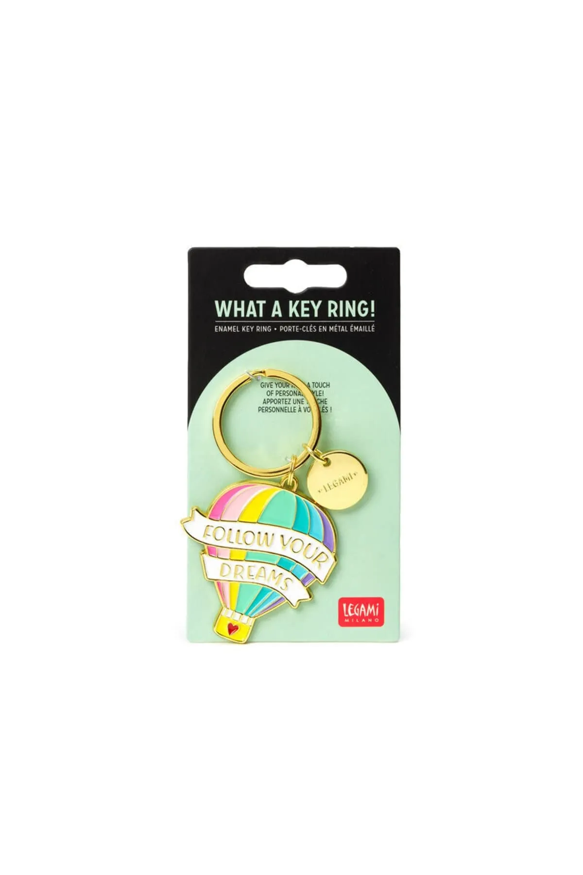 Legami What a Key Ring! Portachiavi in Metallo Smaltato Air Balloon, Zinco, 7 cm - immagine 3