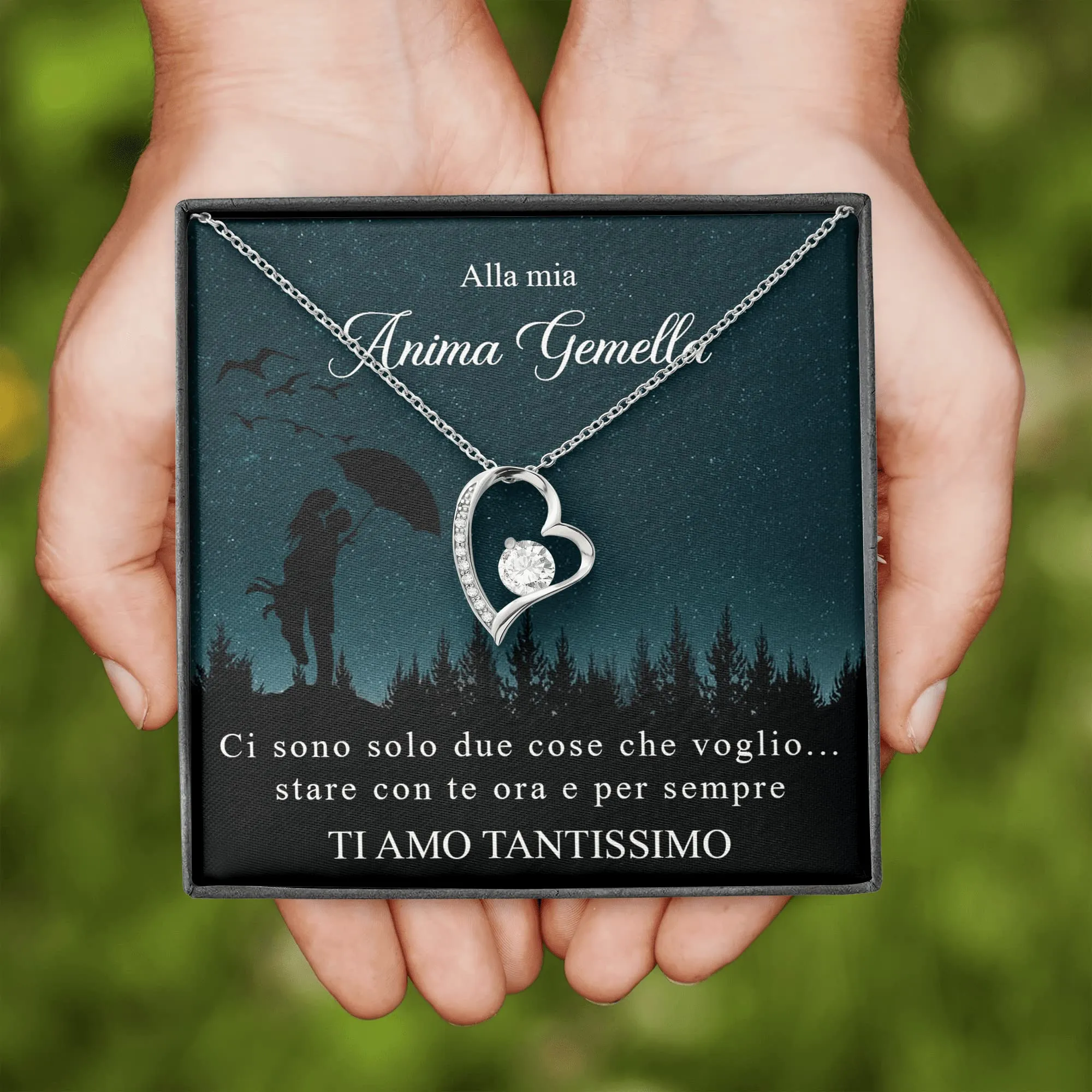 NONNA PROFESSIONISTA Collana Donna in Argento con Cofanetto e Dedica Alla mia Anima Gemella 2 - immagine 2