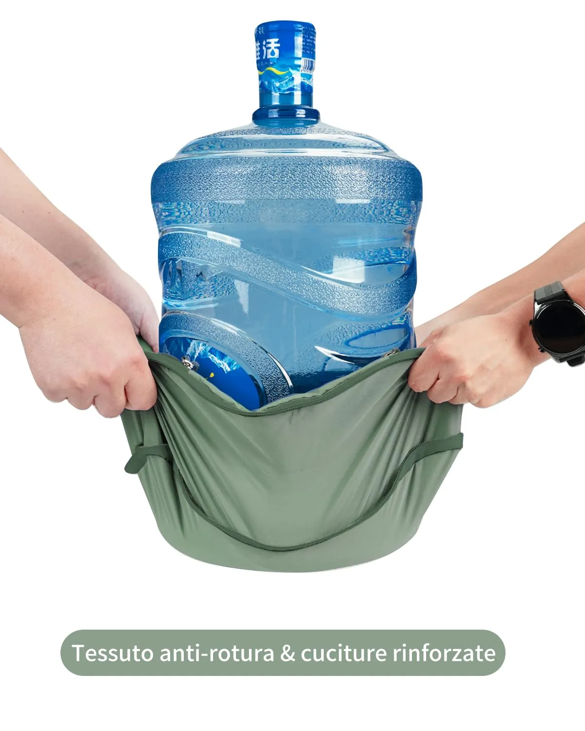 ECOHUB Set Organizzatore Valigia Compressione 5 Pezzi, Packing Cubes Verde - immagine 5