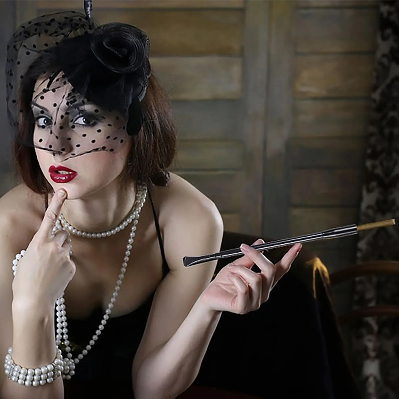 XFYKSTT Bocchino per Sigaretta Estensibile Stile Vintage, Nero - immagine 5