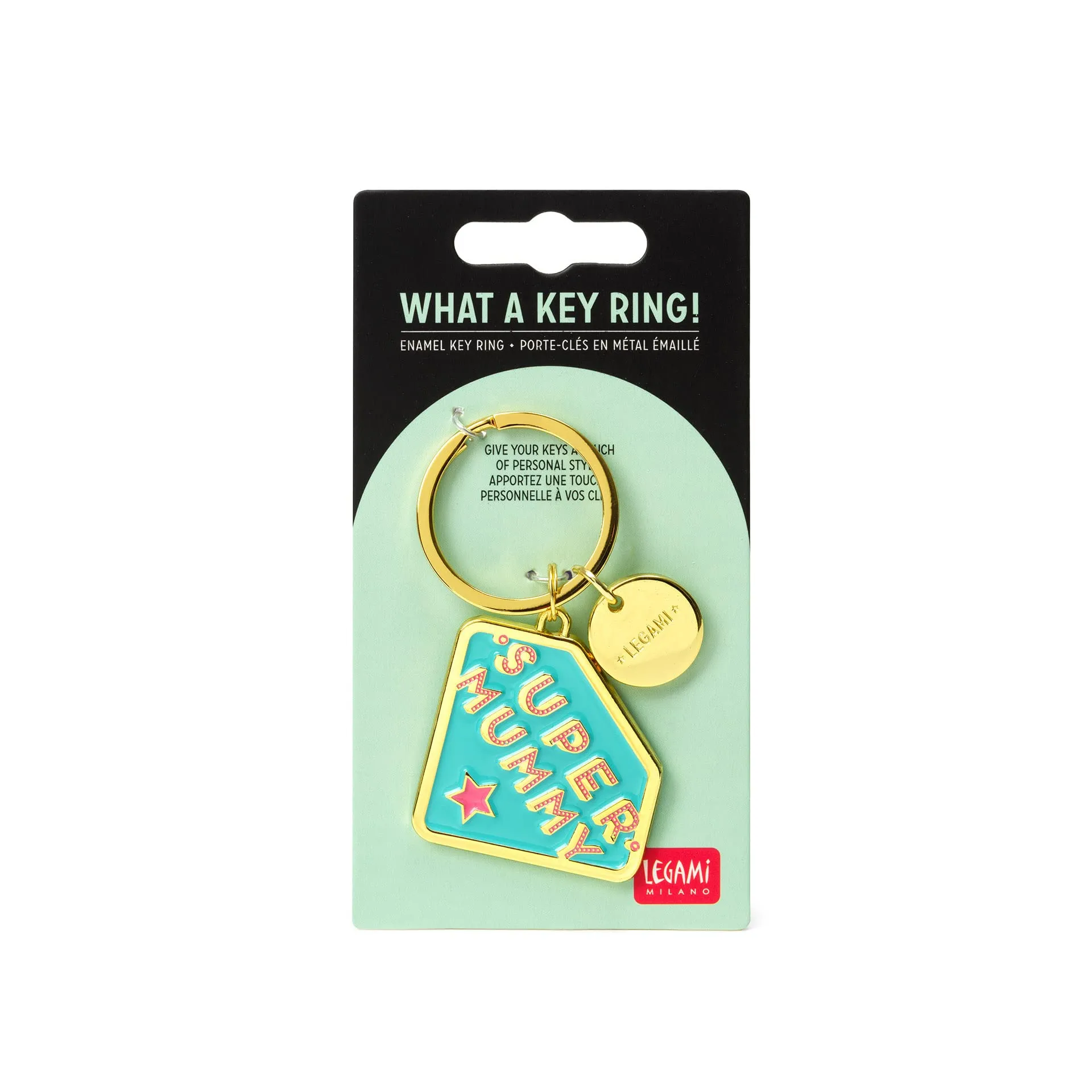 Legami Portachiavi in Metallo Smaltato What a Key Ring! Super Mummy, 7 cm - immagine 3