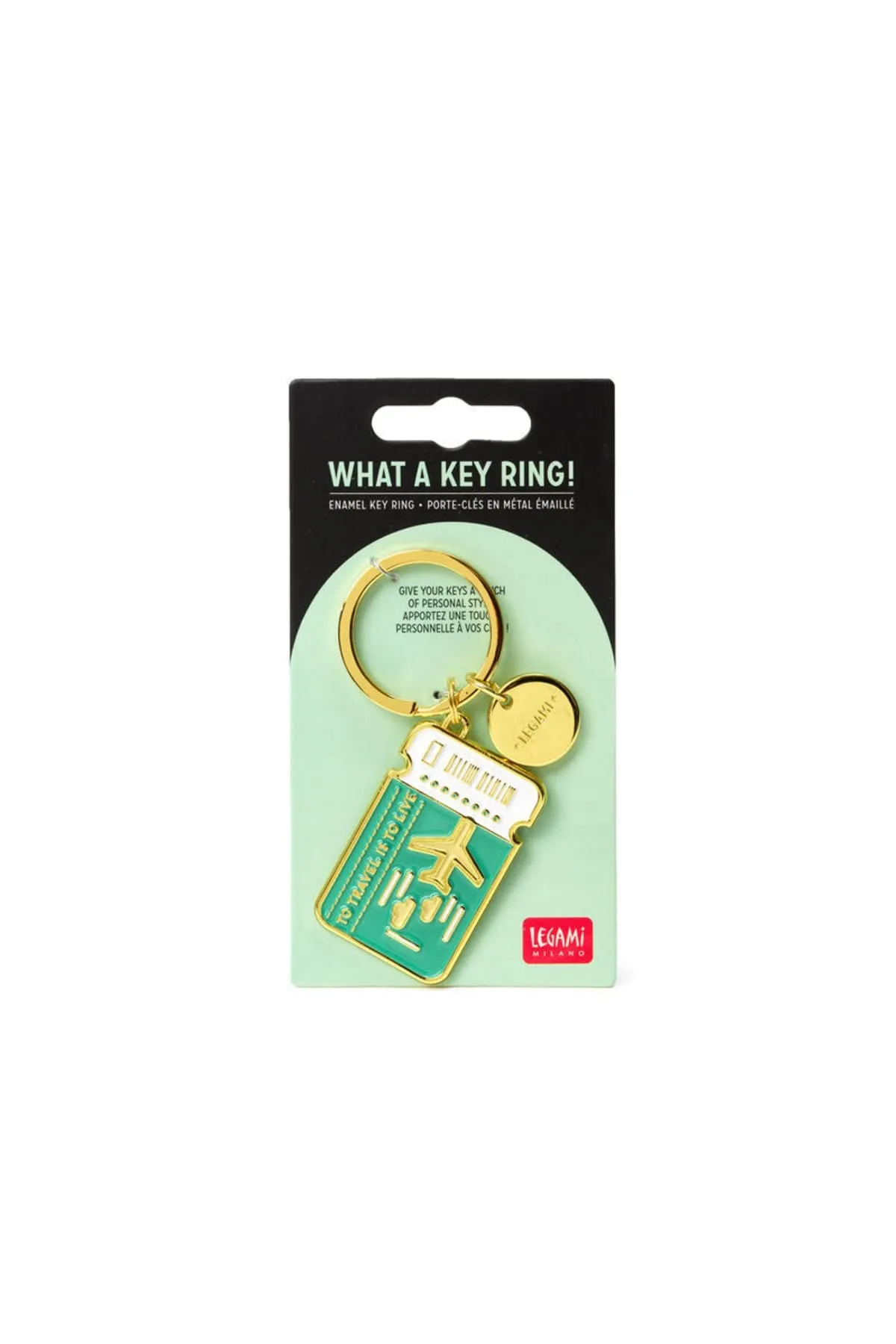 Legami Portachiavi in Metallo Smaltato What a Key Ring! Travel, Zinco, 7 cm - immagine 3