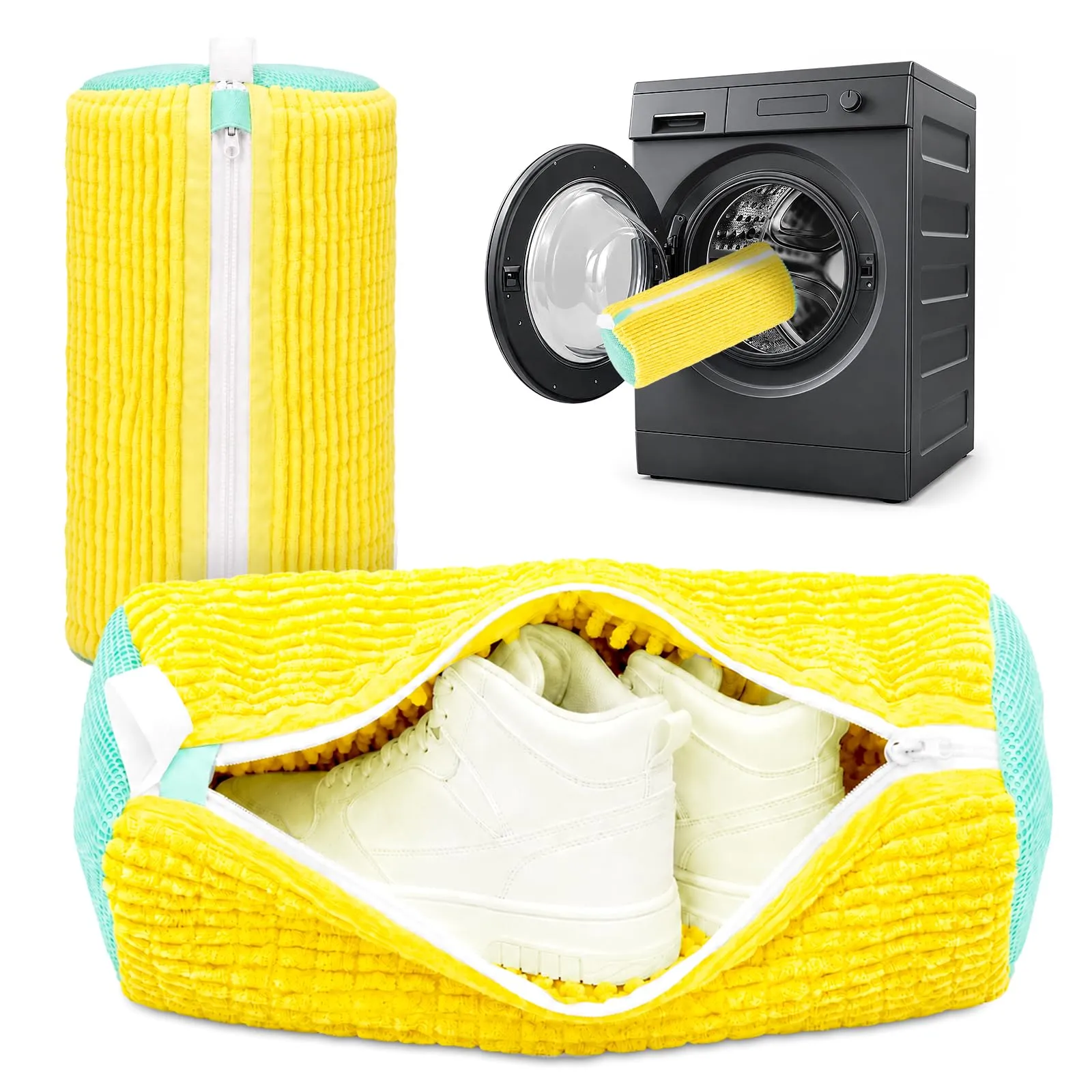 ZENO Shoe Washing Bag, 2 Pezzi Sacchetto Scarpe Lavatrice - immagine 1