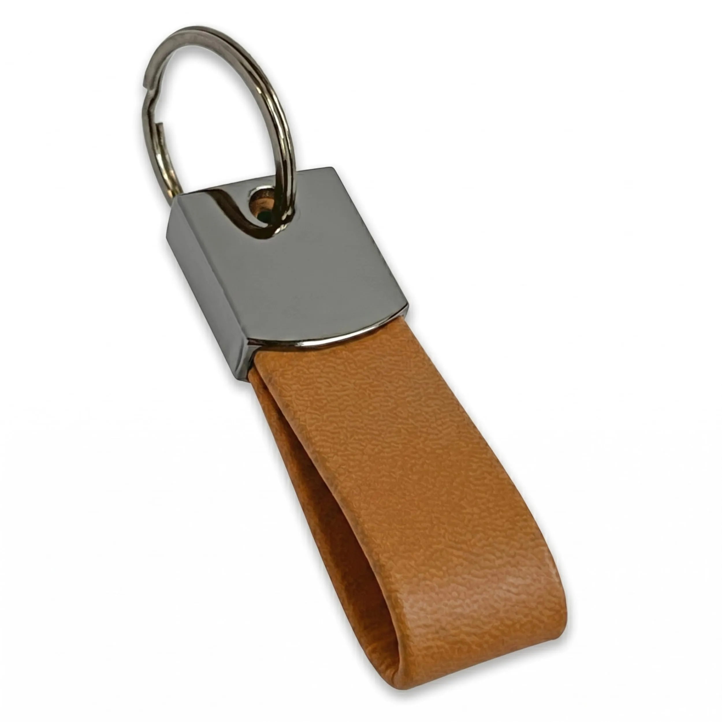 pubblimania Portachiavi in ecopelle Cammello Made in Italy - immagine 1