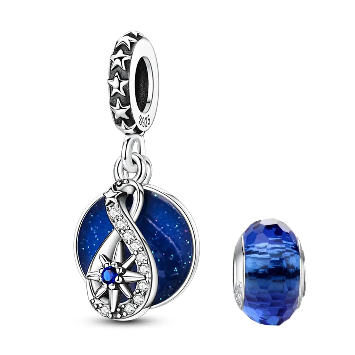 LNQOBU Charm Bead Ciondolo Donna Argento Sterling 925 per Bracciali e Collane - immagine 1