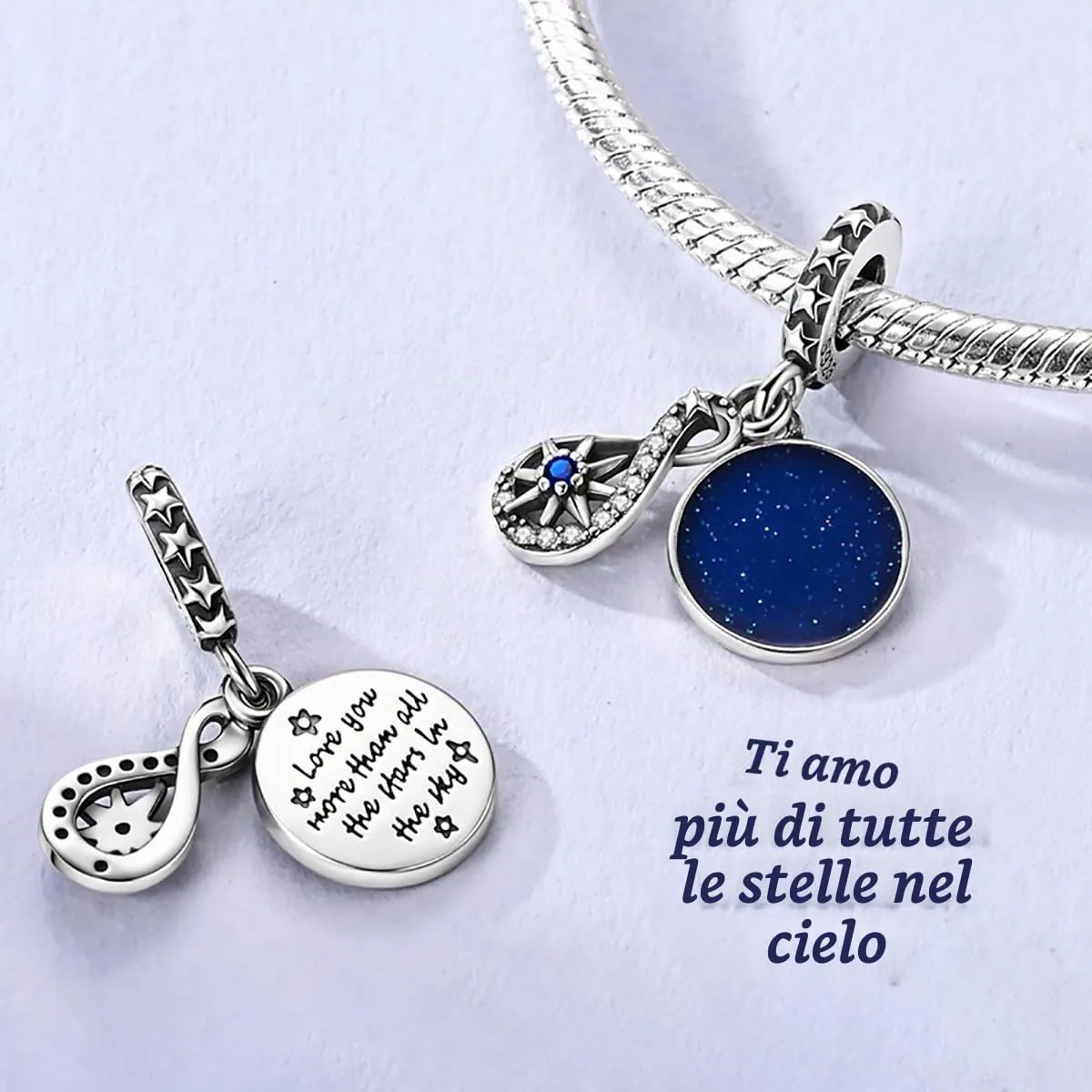 LNQOBU Charm Bead Ciondolo Donna Argento Sterling 925 per Bracciali e Collane - immagine 4