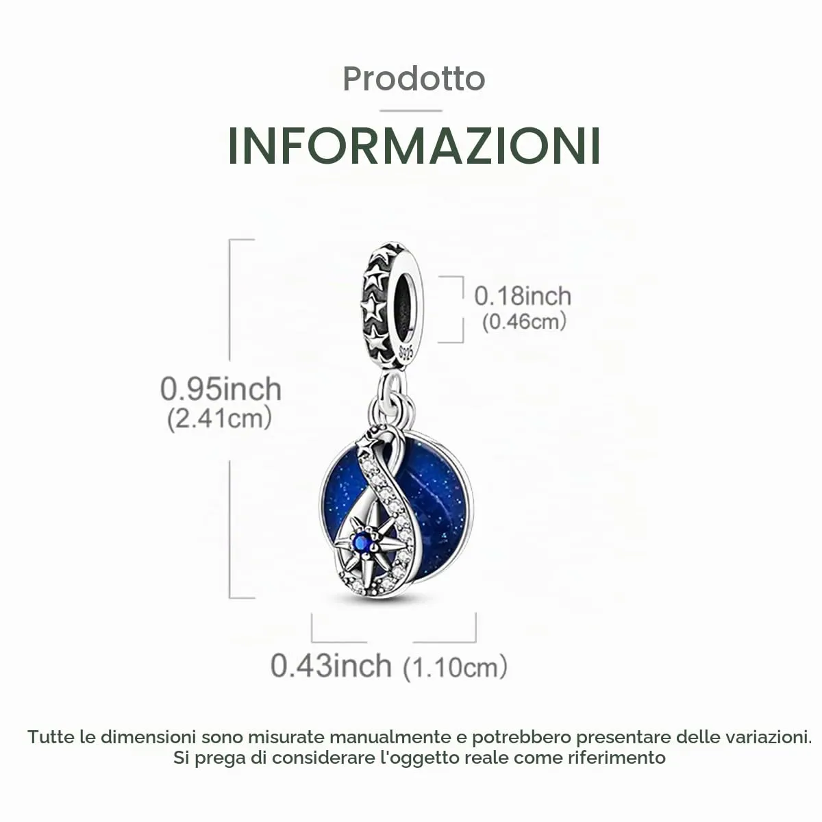 LNQOBU Charm Bead Ciondolo Donna Argento Sterling 925 per Bracciali e Collane - immagine 5
