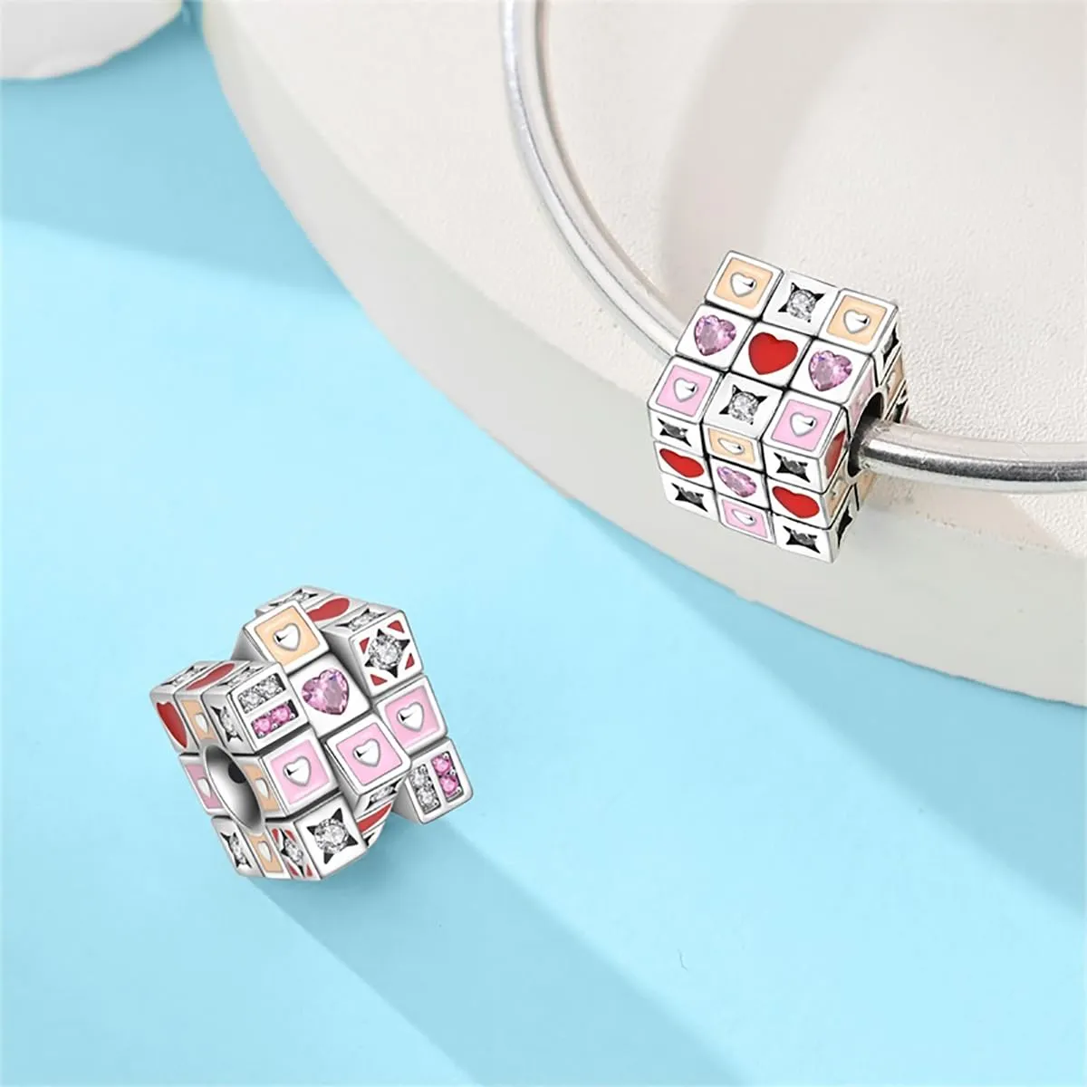 LNQOBU Charm Bead Ciondolo Donna Argento Sterling 925 per Bracciali e Collane - immagine 2