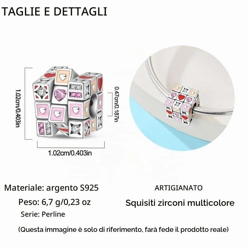 LNQOBU Charm Bead Ciondolo Donna Argento Sterling 925 per Bracciali e Collane - immagine 5