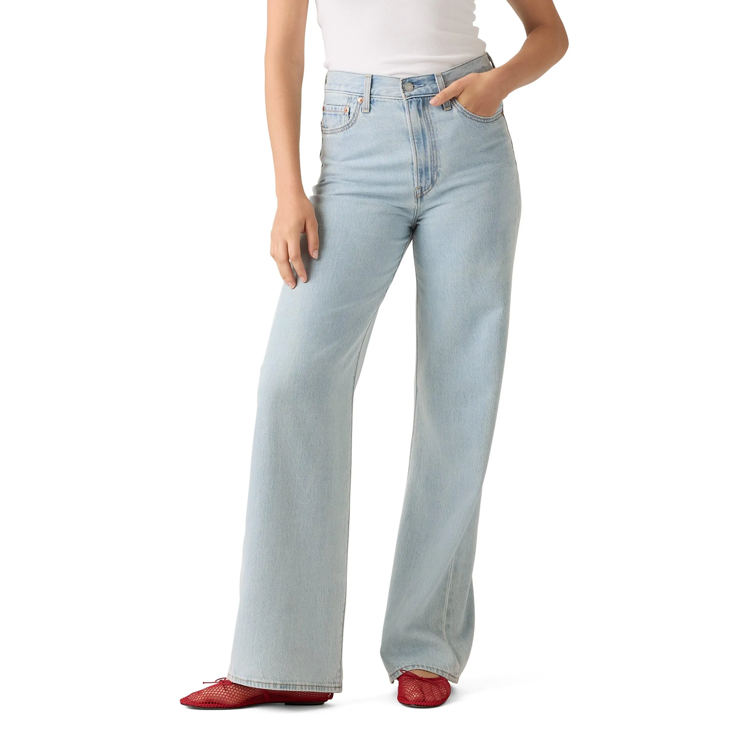 Levi's Ribcage Wide Leg Jeans A6081 - Of Course Stone - immagine 1