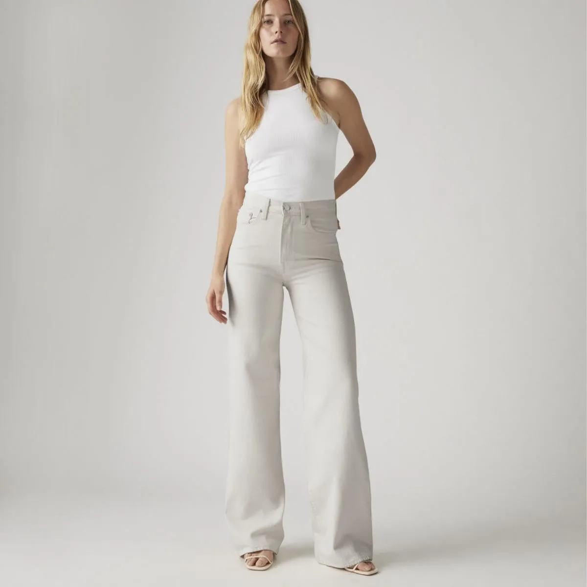 Levi's Ribcage Wide Leg H223 Crystal Grey - immagine 5