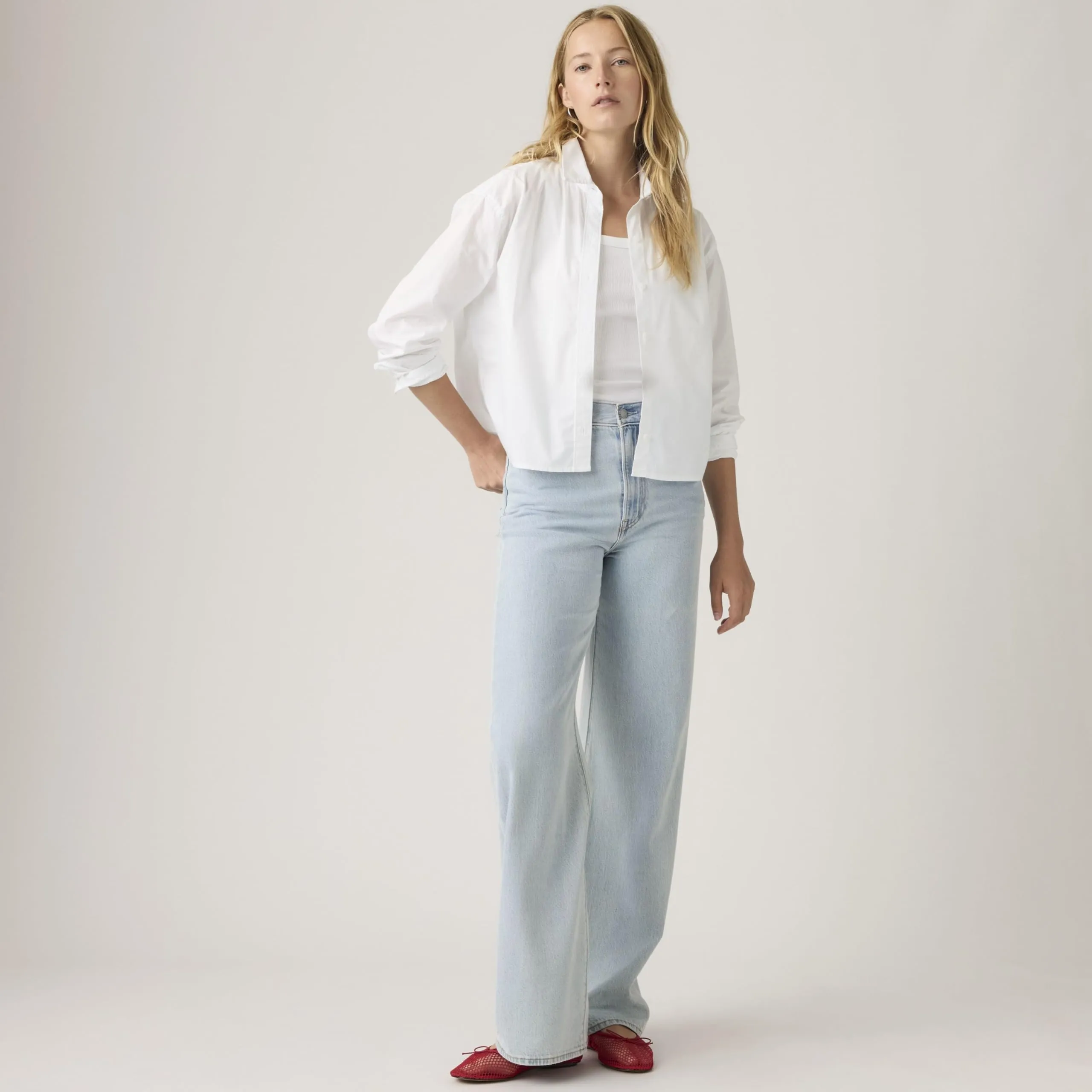 Levi's Ribcage Wide Leg H223 - Of Course Stone - immagine 4