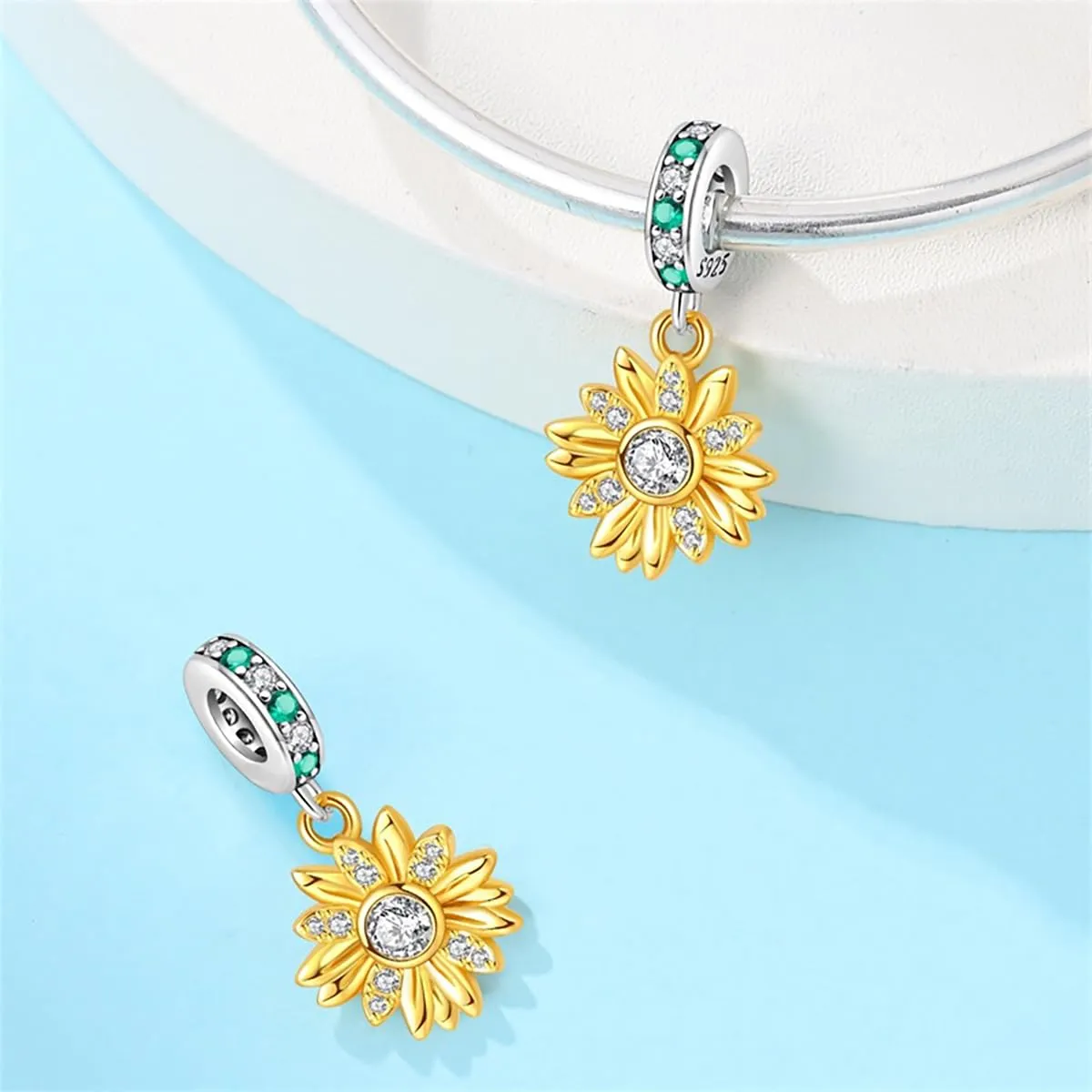 LNQOBU Charm Bead Ciondolo Donna in Argento Sterling 925 per Bracciali e Collane - immagine 2