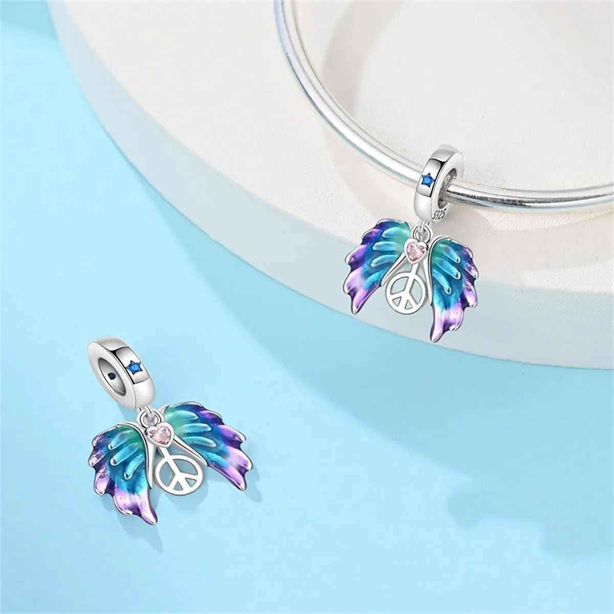 LNQOBU Charm Bead Ciondolo Donna in Argento Sterling 925 per Bracciali e Collane - immagine 2