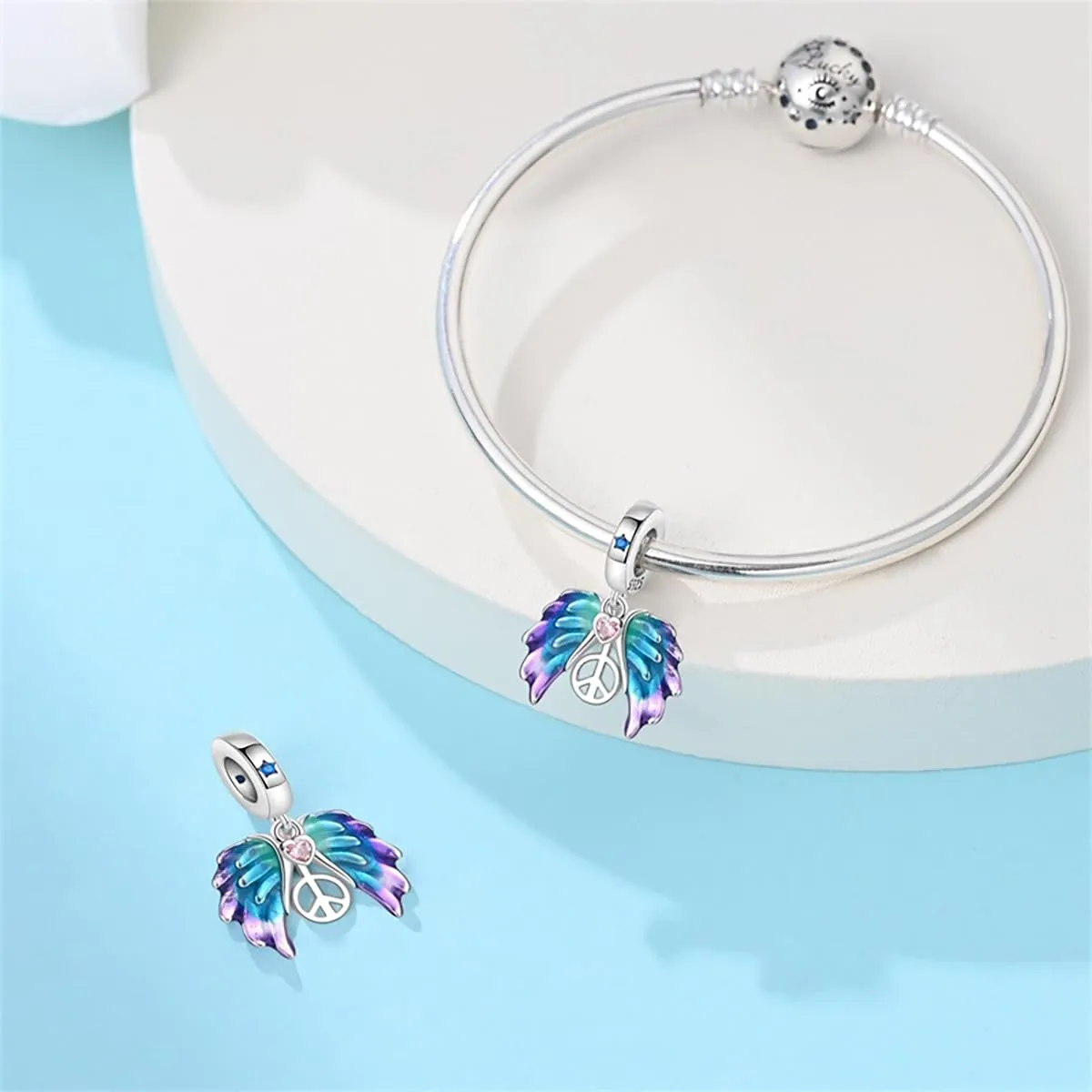 LNQOBU Charm Bead Ciondolo Donna in Argento Sterling 925 per Bracciali e Collane - immagine 4