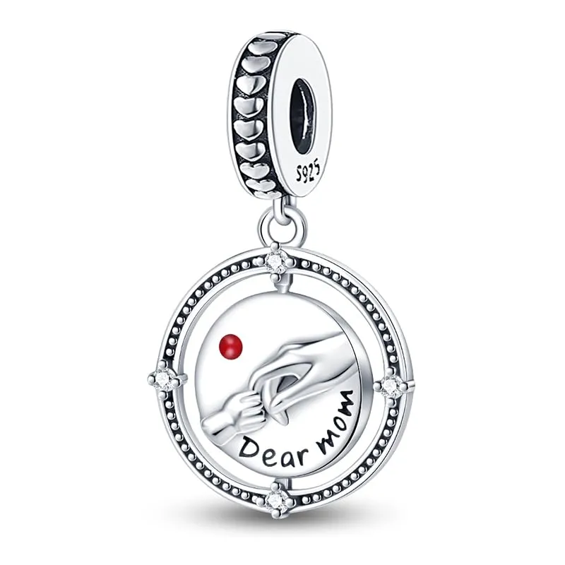 KUNSIR Bead Charm in Argento Sterling 925 con Cubic Zirconia per Braccialetti e Collane Europei - immagine 1