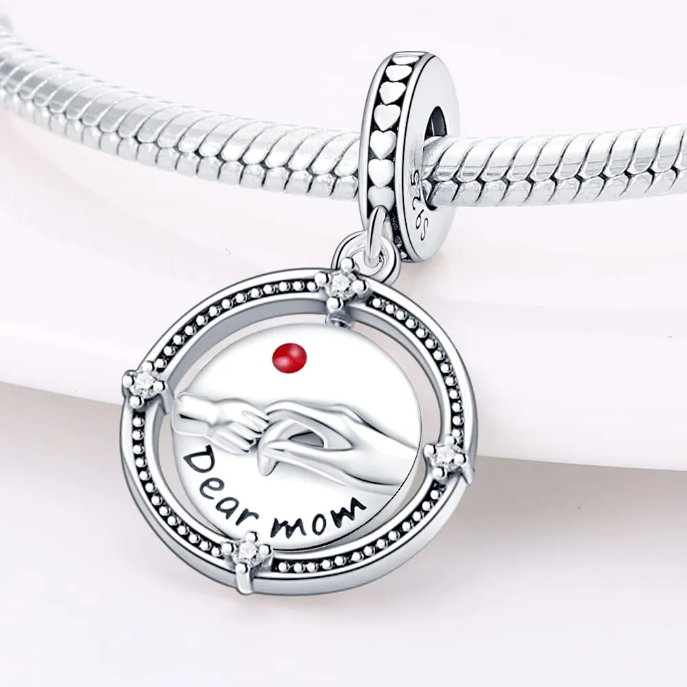 KUNSIR Bead Charm in Argento Sterling 925 con Cubic Zirconia per Braccialetti e Collane Europei - immagine 2