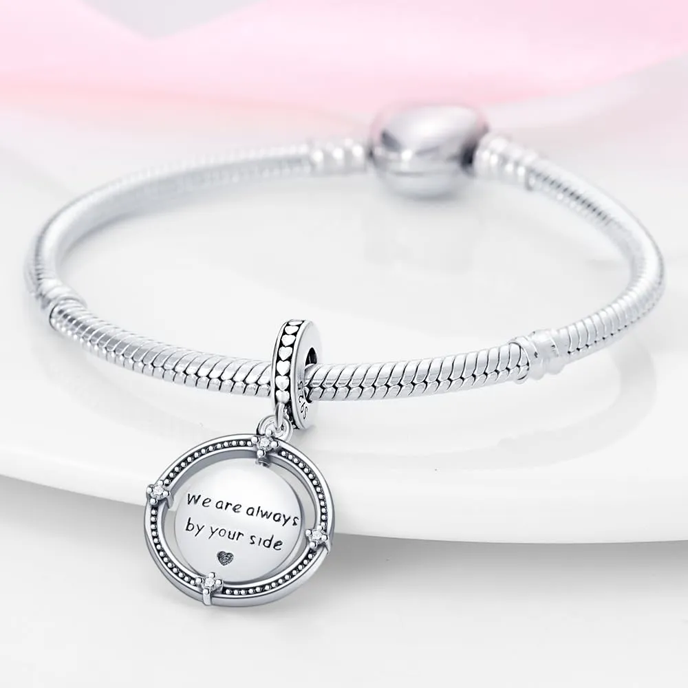 KUNSIR Bead Charm in Argento Sterling 925 con Cubic Zirconia per Braccialetti e Collane Europei - immagine 3