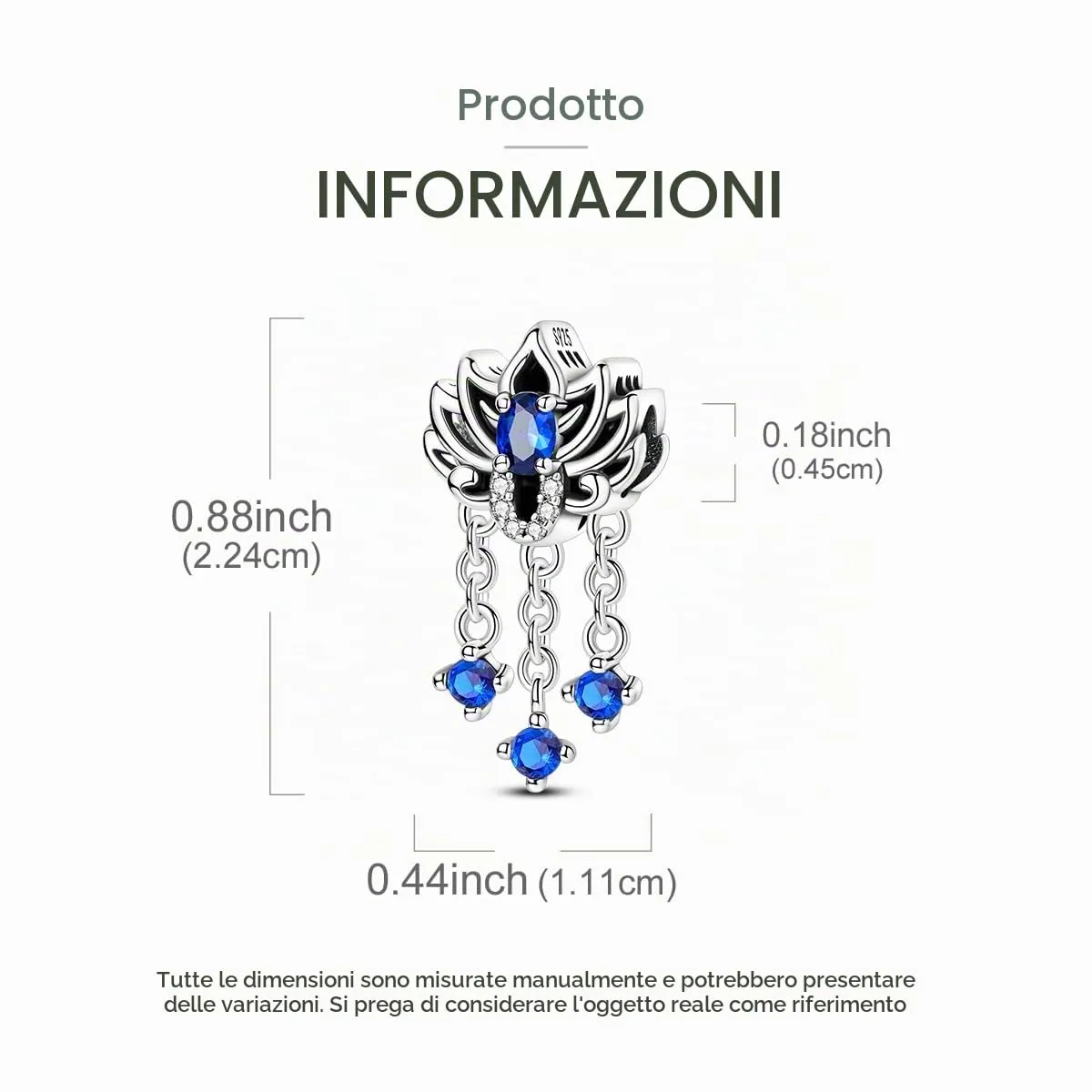 LNQOBU Charm Bead Ciondolo Donna Argento Sterling 925 per Bracciali e Collane - immagine 6