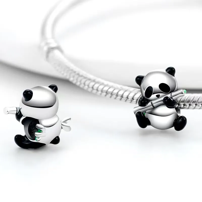 LNQOBU Charm Bead Ciondolo Donna in Argento Sterling 925 - immagine 2