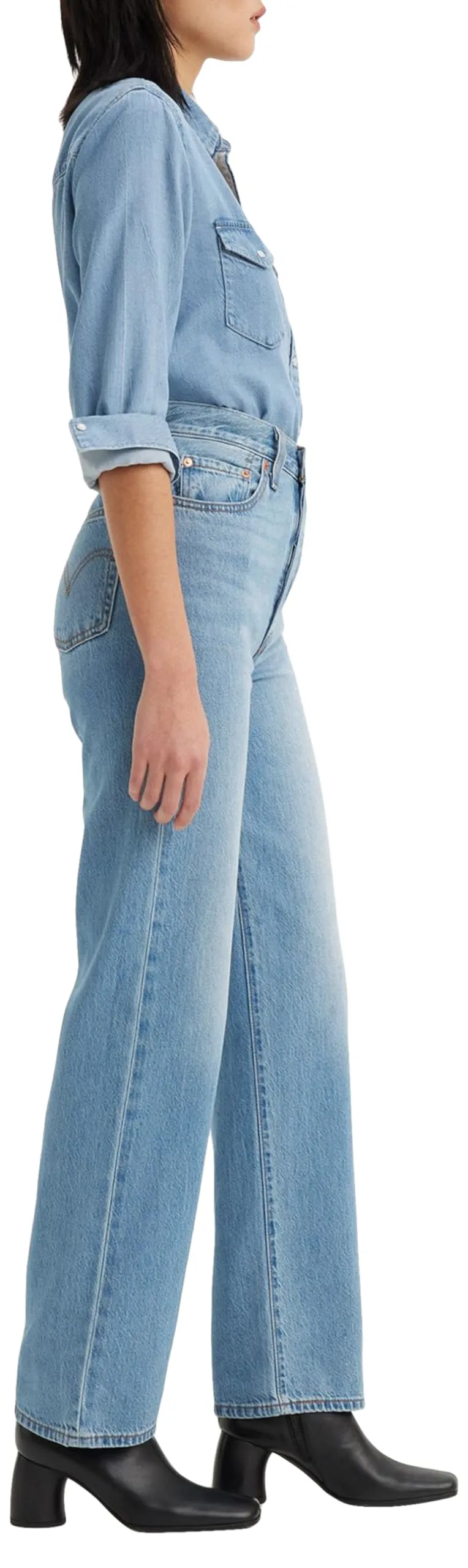 Levi's Ribcage Straight Ankle Jeans, Light Indigo Worn In, 27W / 31L - immagine 6