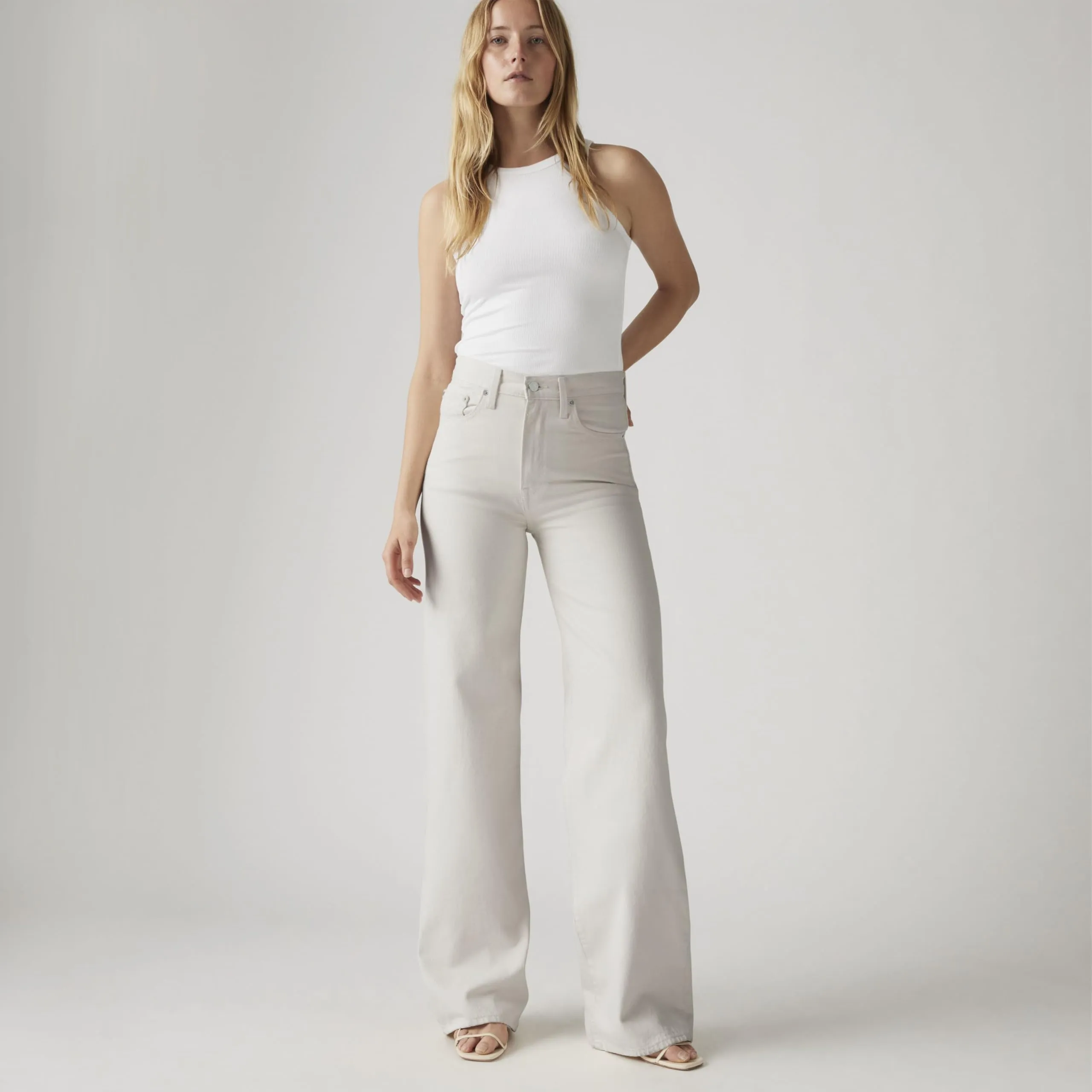 Levi's Ribcage Wide Leg H223 Crystal Grey - immagine 4