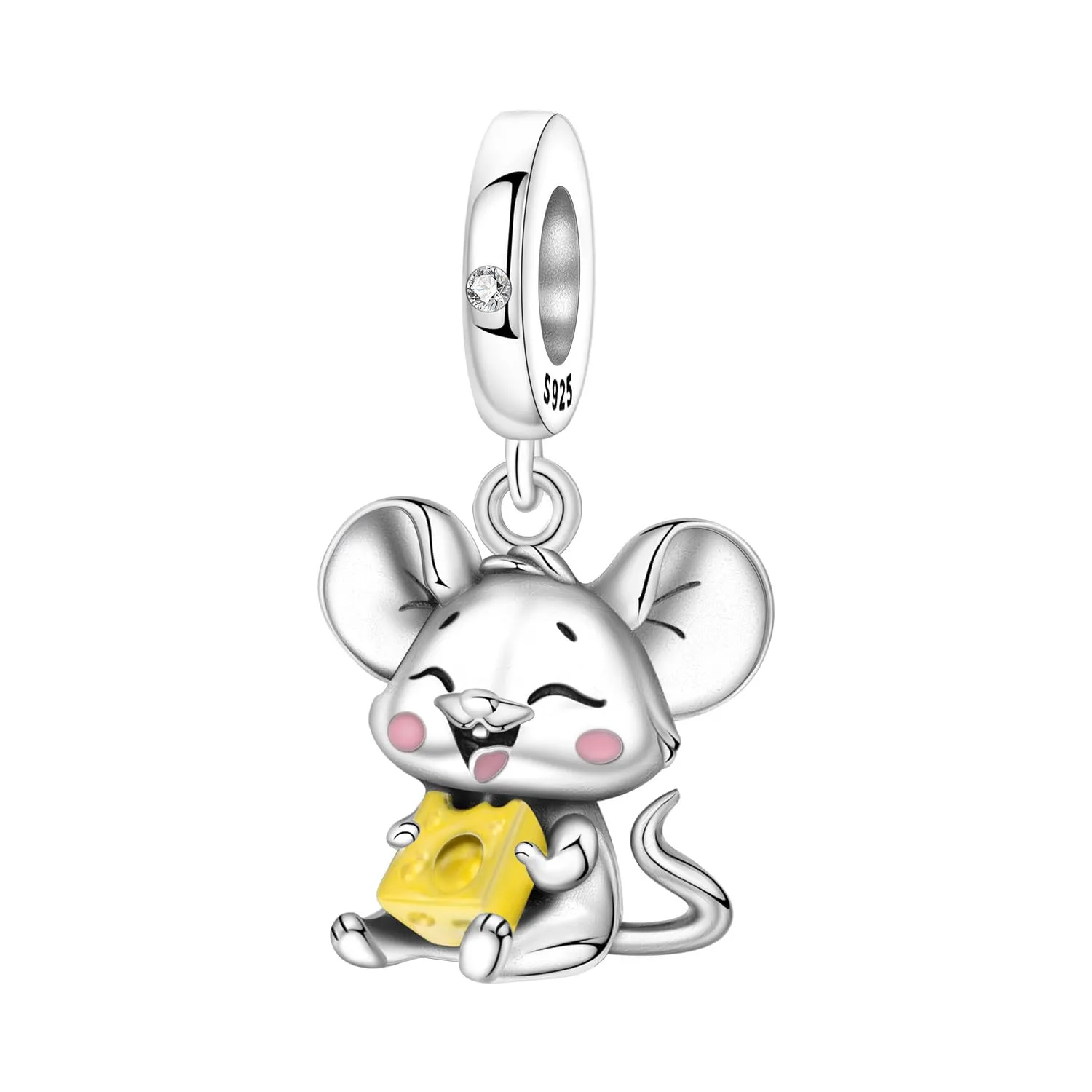 NUJIFFY Ciondolo Topo in Argento Sterling 925 per Bracciale e Collana - immagine 1