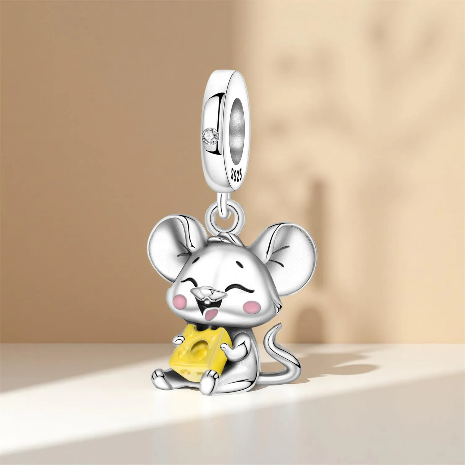 NUJIFFY Ciondolo Topo in Argento Sterling 925 per Bracciale e Collana - immagine 7
