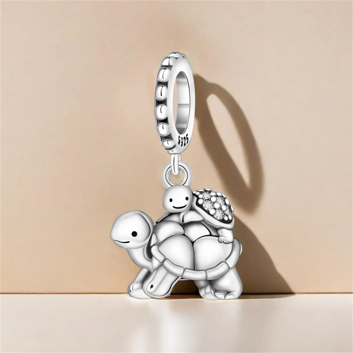 NUJIFFY Ciondole Tartaruga Mamma e Cucciolo in Argento Sterling 925 - immagine 7