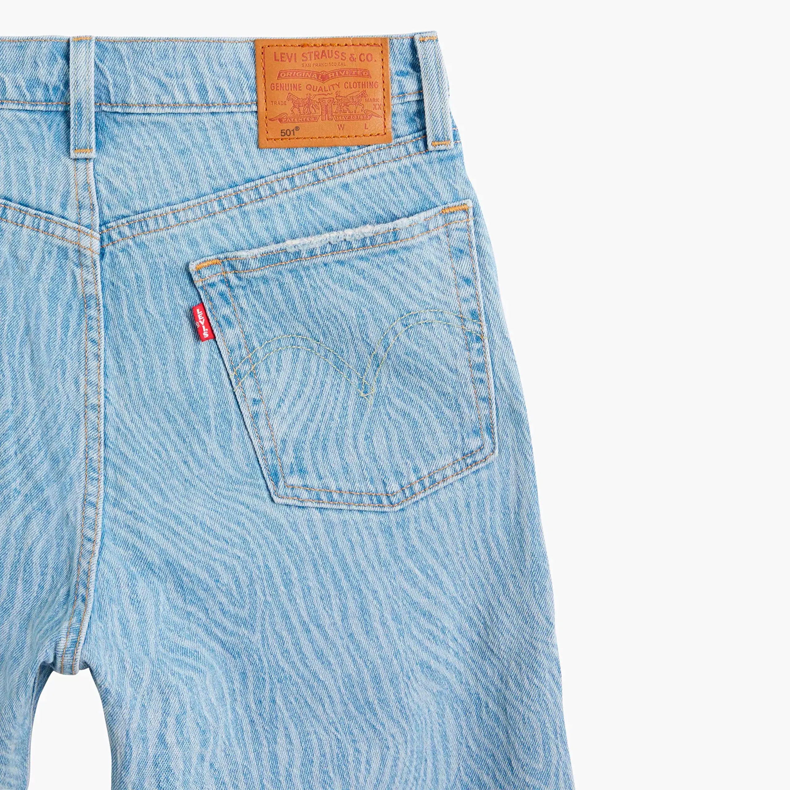 Levi's 501 Crop Jeans Donna, Blue Pattern, 25W / 28L - immagine 3