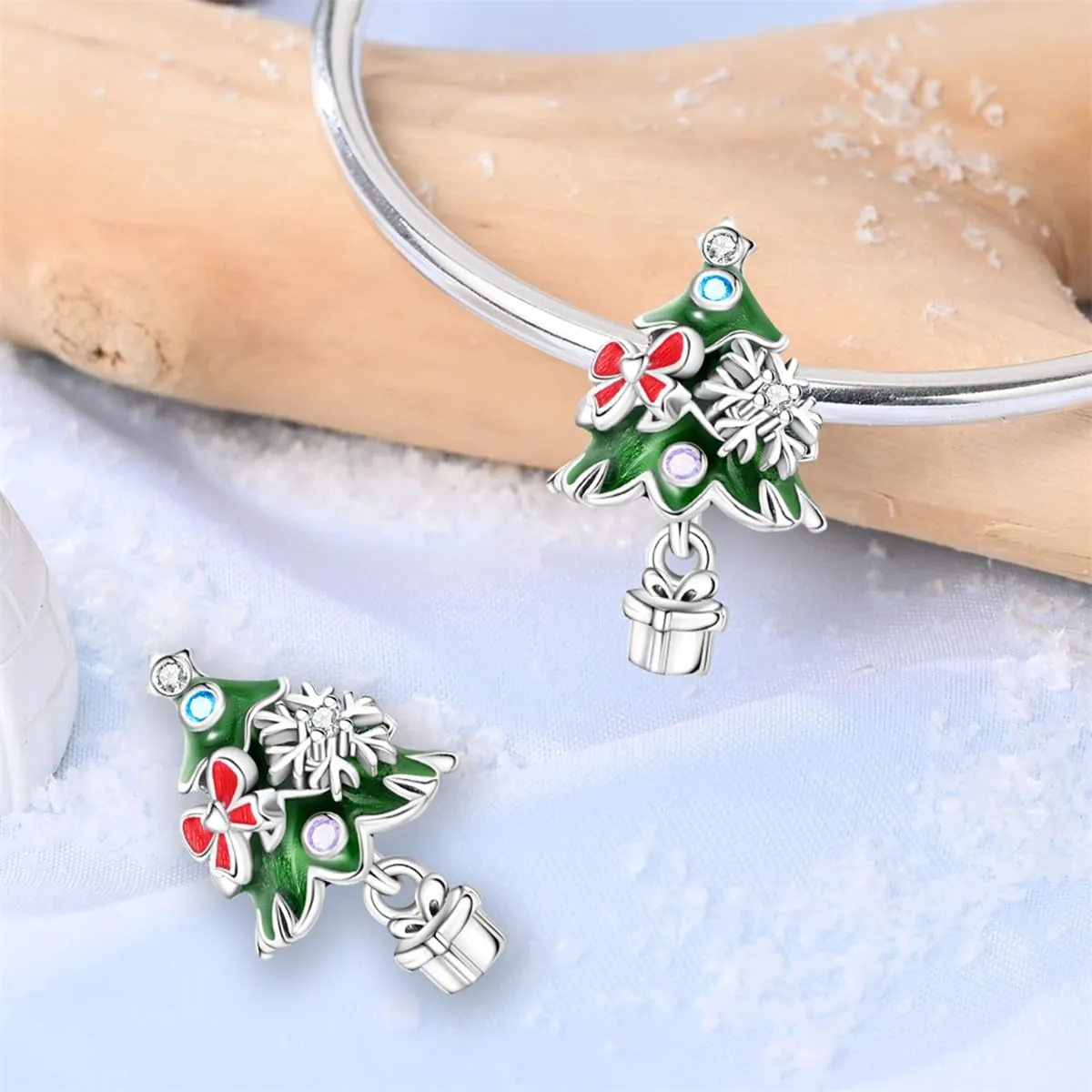 KUNSIR Ciondolo in Argento Sterling 925 con Cubic Zirconia per Braccialetti e Collane Europei - immagine 2