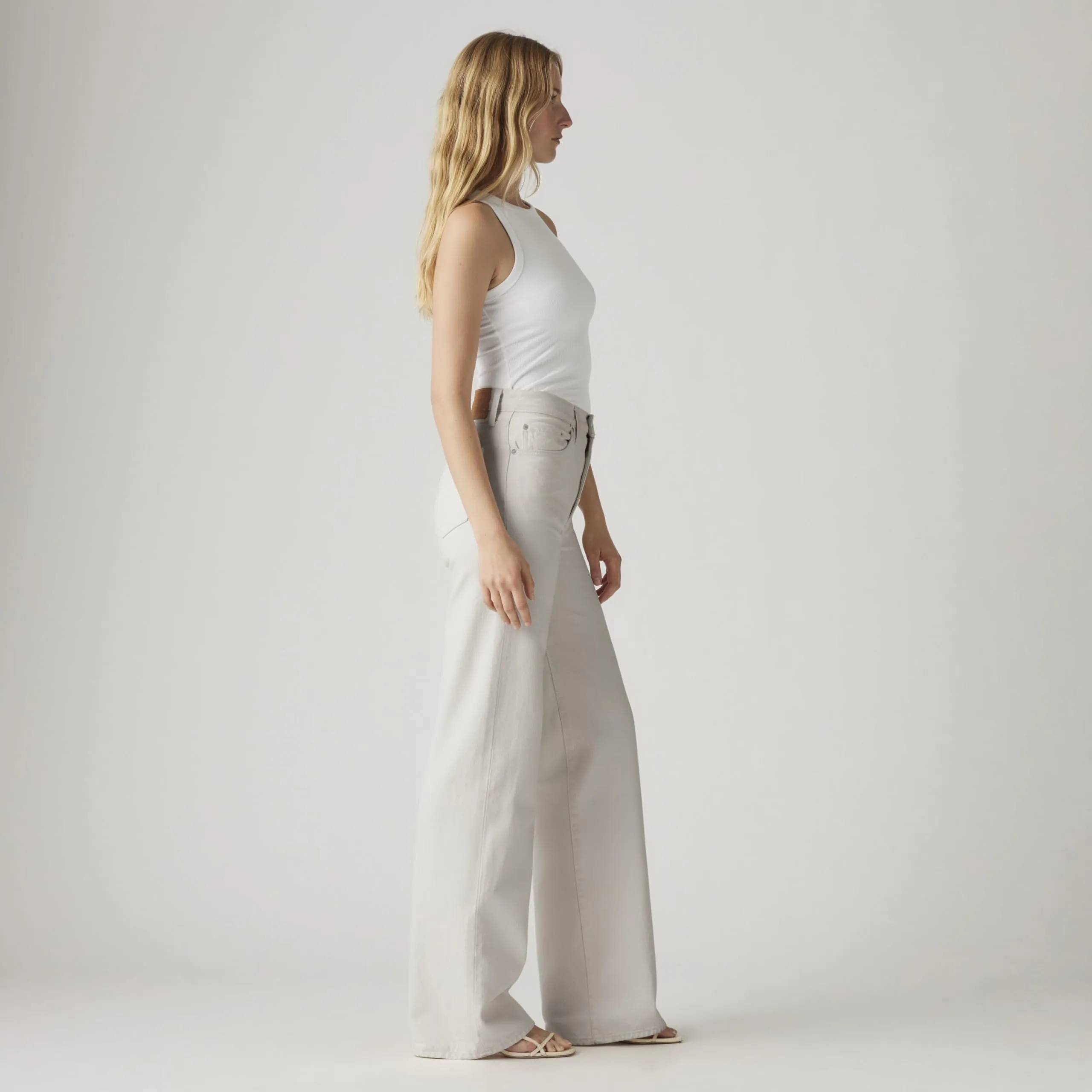 Levi's Ribcage Wide Leg H223 Crystal Grey - immagine 2