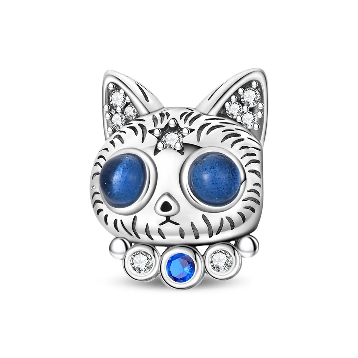 KUNSIR Bead Charm Ciondolo in Argento Sterling 925 con Cubic Zirconia per Braccialetti e Collane Europei - immagine 1