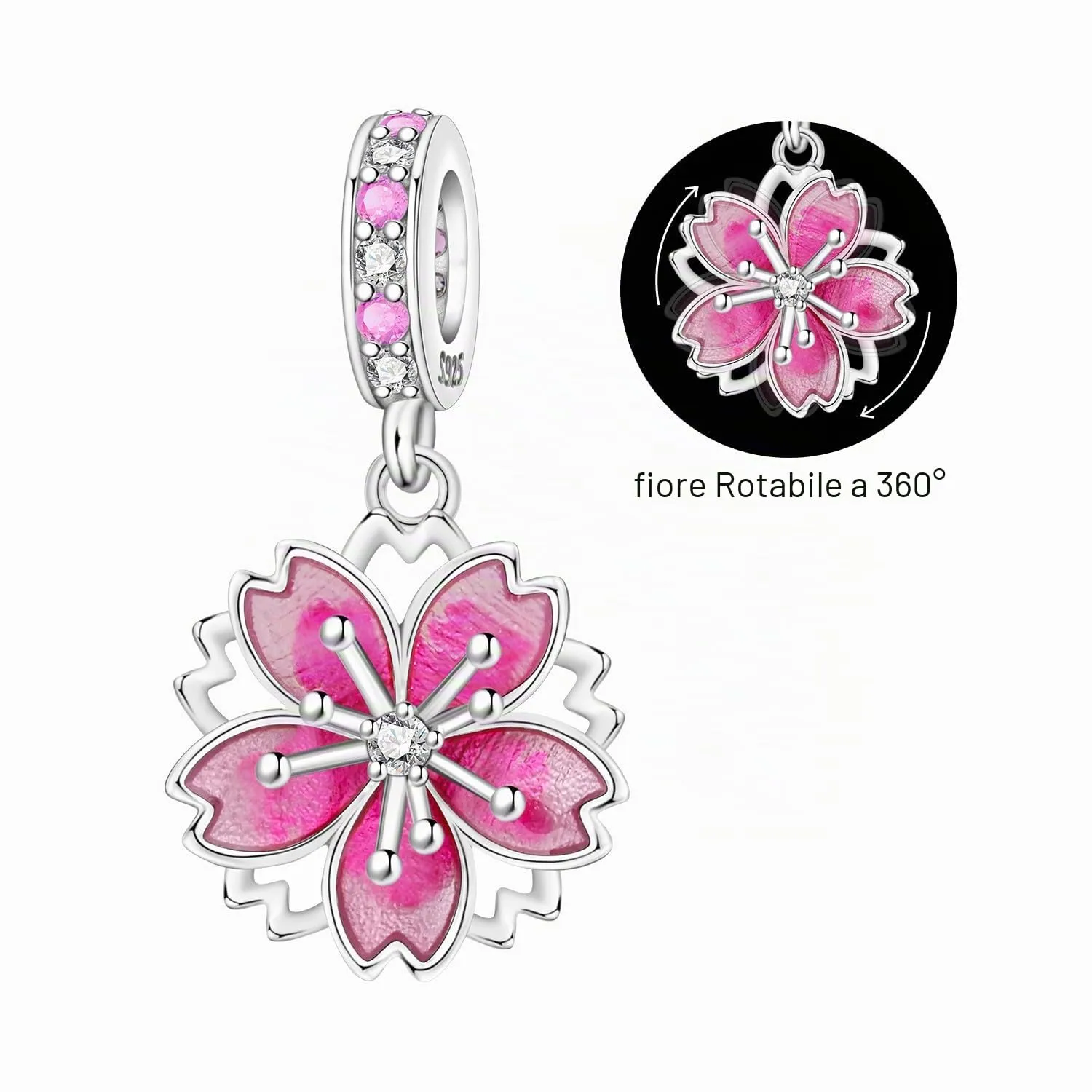 CYCUFF Ciondoli in Argento Sterling 925 per braccialetti e collane con charm - immagine 2