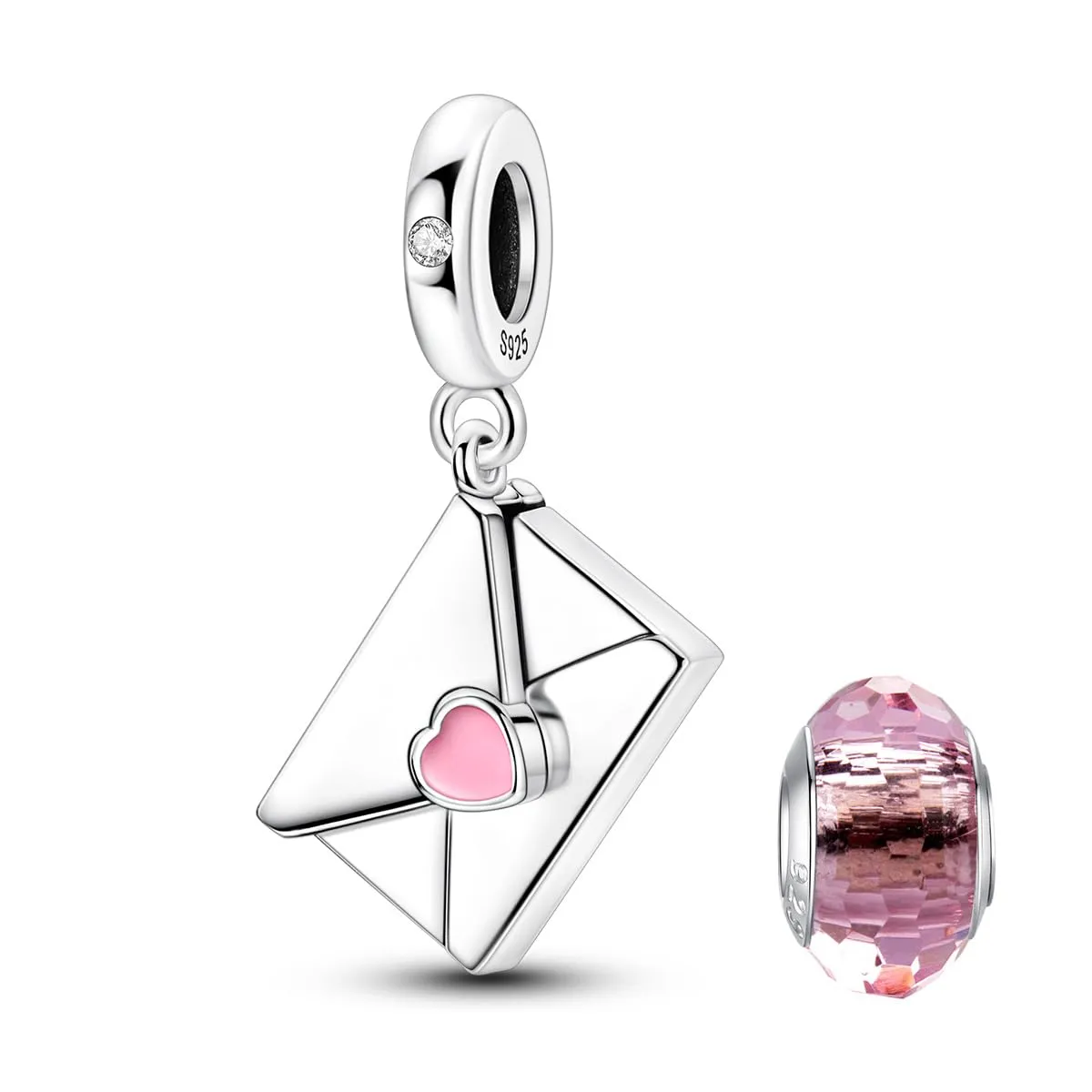 LNQOBU Charm Madre e Figlia Mum Sister in Argento 925 con Zirconi 5A per Braccialetti Pandora - immagine 1