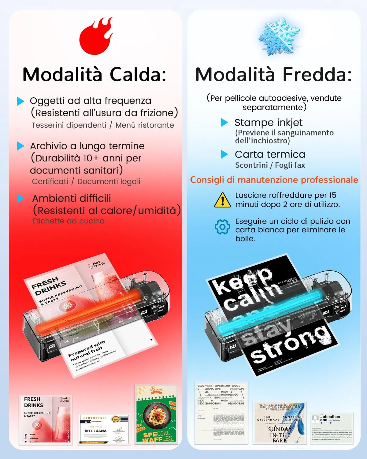 MAXDONE Plastificatrice A4 Caldo/Freddo con 10 Fogli - immagine 4
