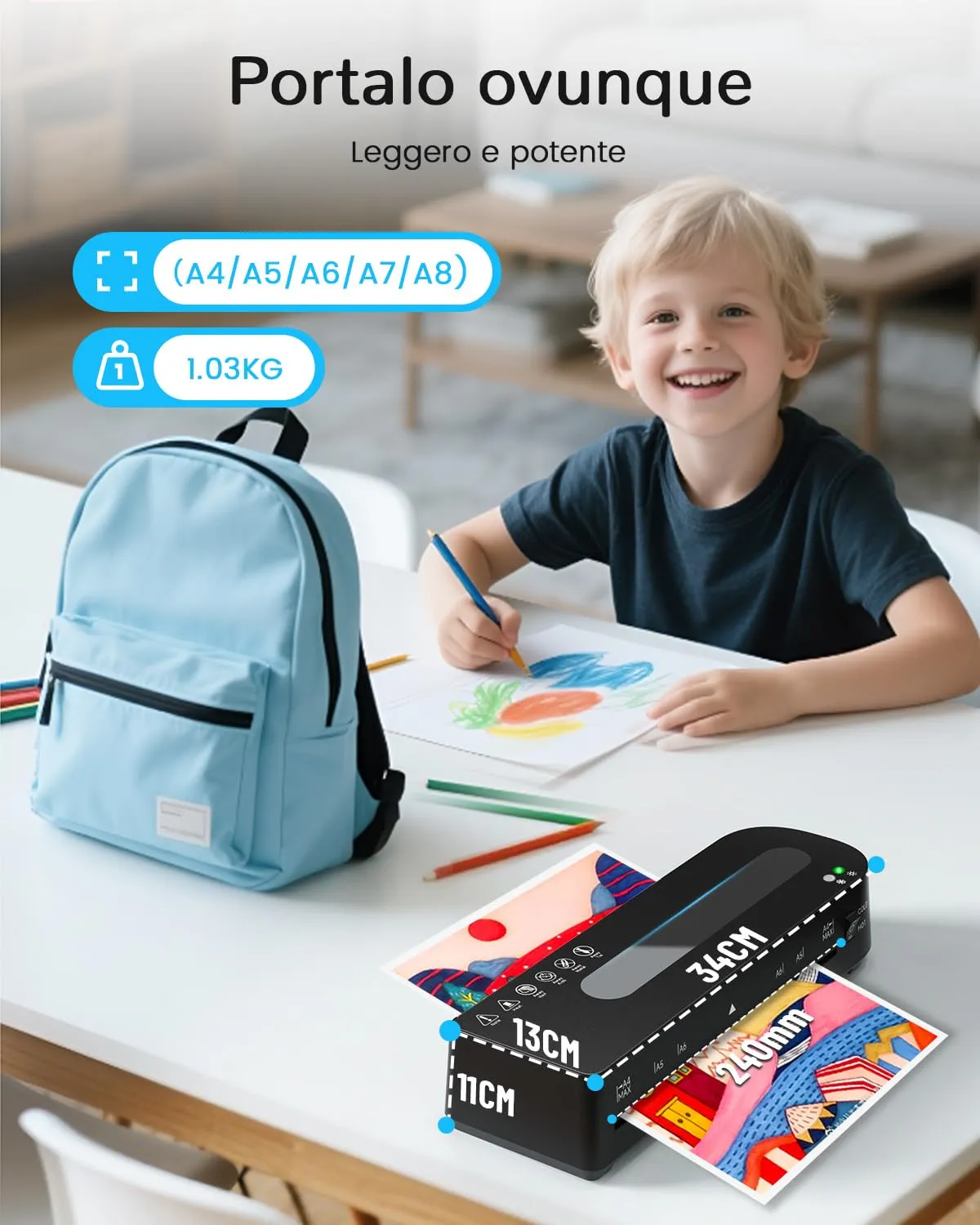 MAXDONE Plastificatrice A4 Caldo/Freddo con 10 Fogli - immagine 6