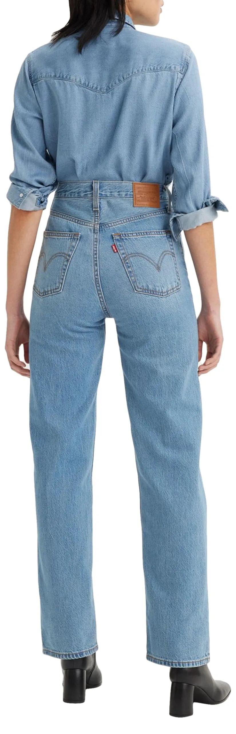 Levi's Ribcage Straight Ankle Jeans - Light Indigo Worn In - 27W / 29L - immagine 8