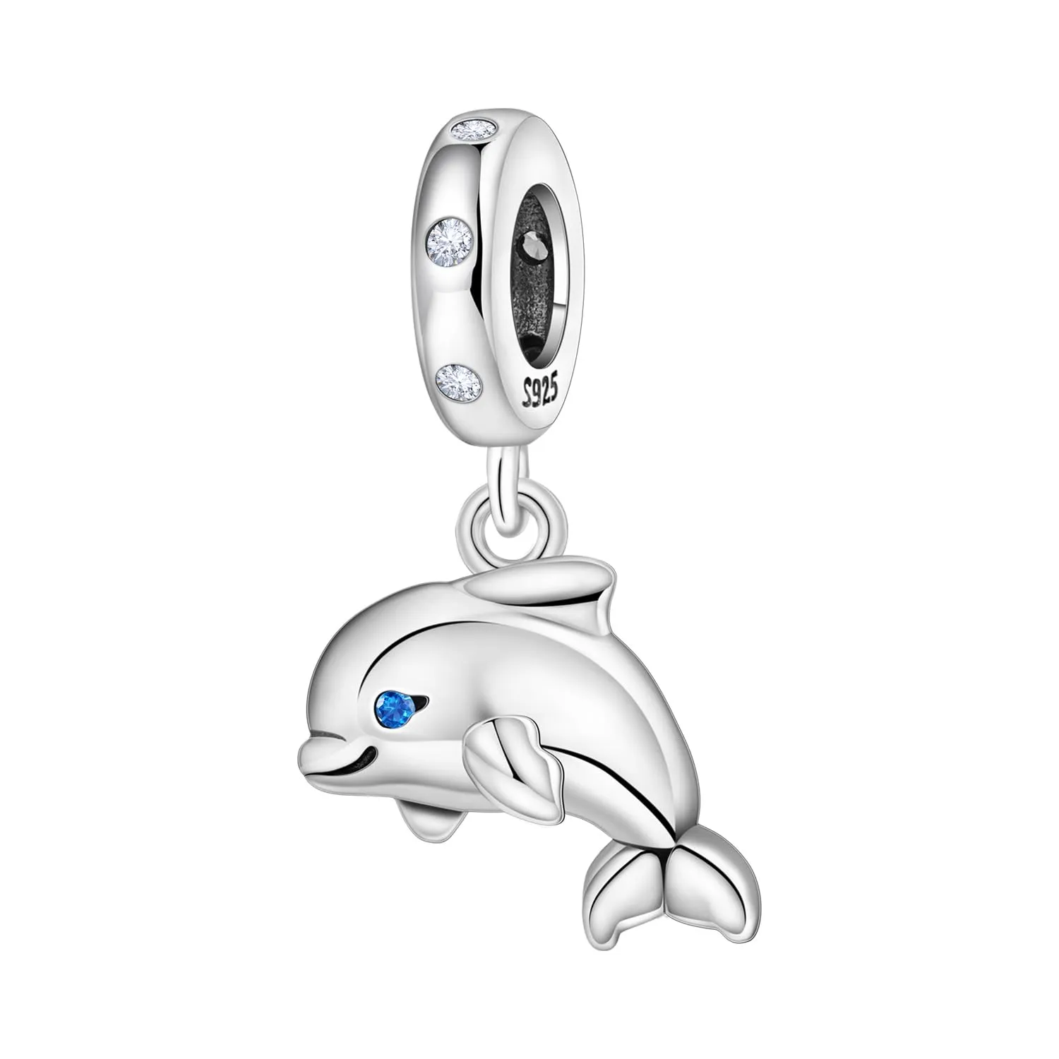 NUJIFFY Ciondolo Delfino in Argento Sterling 925 per Bracciali e Collane - immagine 1