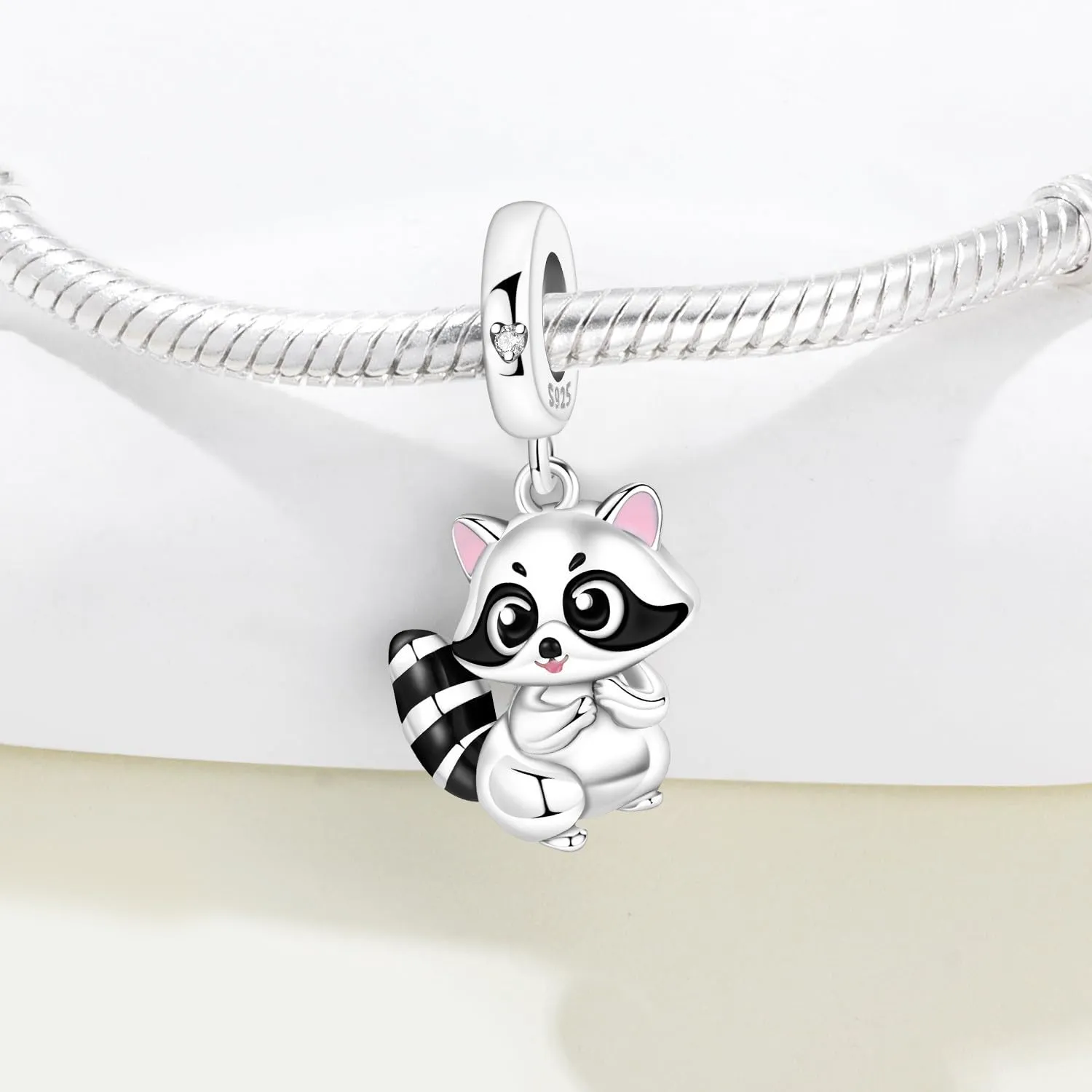 NUJIFFY Ciondole Procione in Argento Sterling 925 per Bracciale e Collana - immagine 2