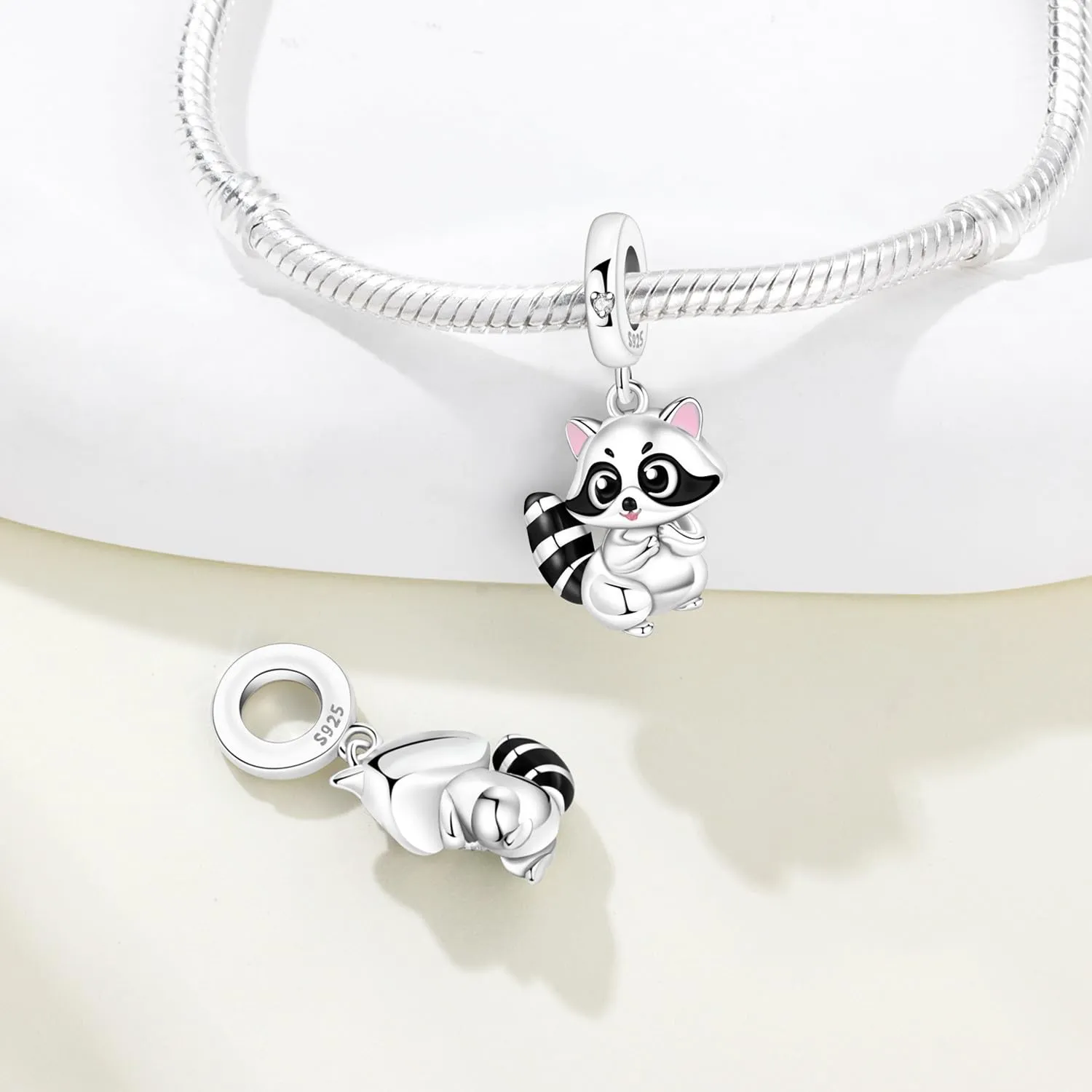 NUJIFFY Ciondole Procione in Argento Sterling 925 per Bracciale e Collana - immagine 6
