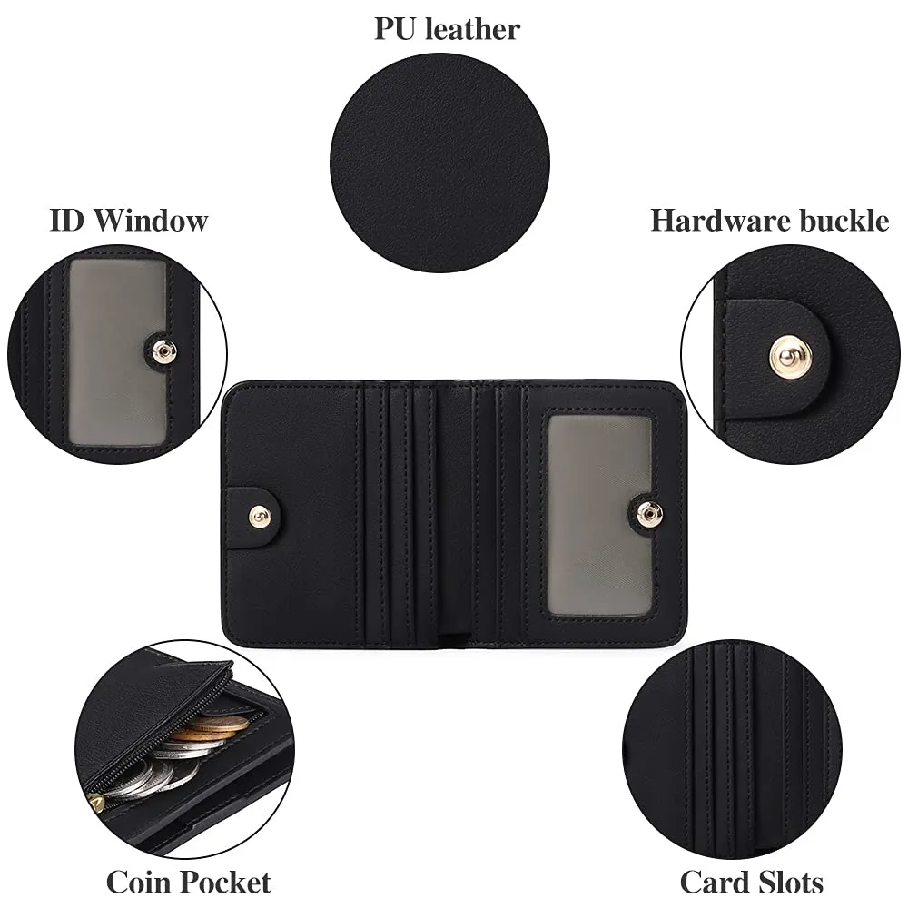 GAEKEAO Portafoglio da Donna in Pelle con Blocco RFID, 7 Scomparti per Carte, Finestra ID e Tasca con Cerniera - immagine 3